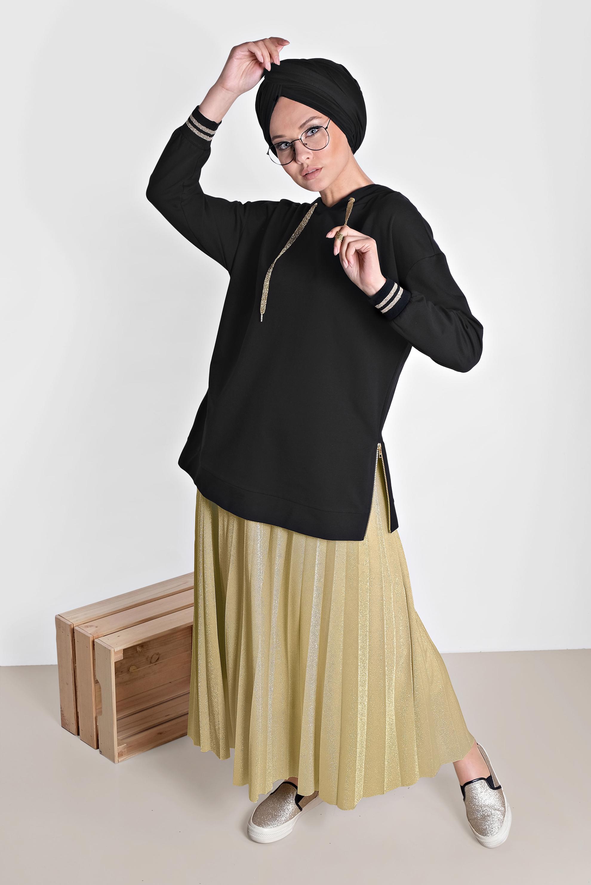 Hijab clothing BLACK 4079 MARİSS SWEAT 36/42 TEK38