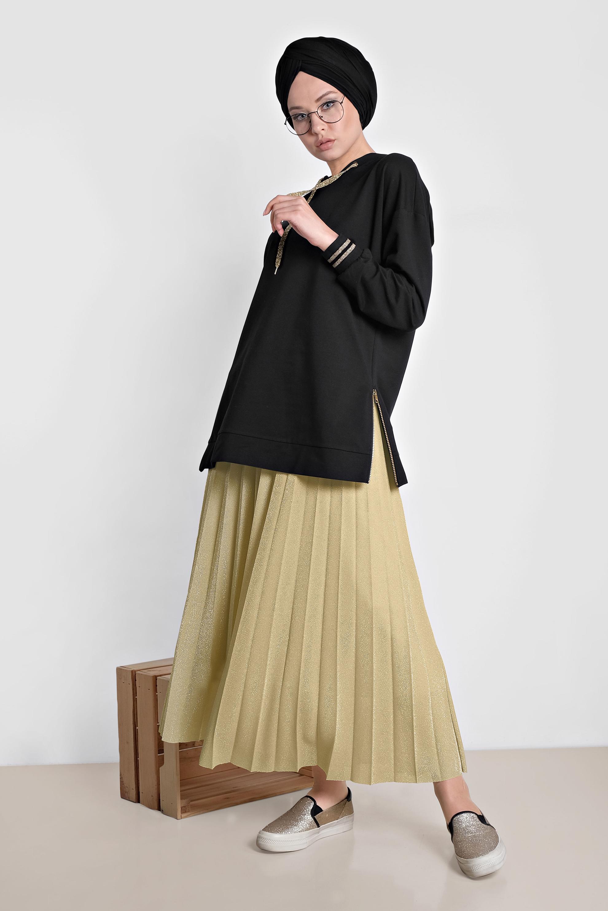 Hijab clothing BLACK 4079 MARİSS SWEAT 36/42 TEK38