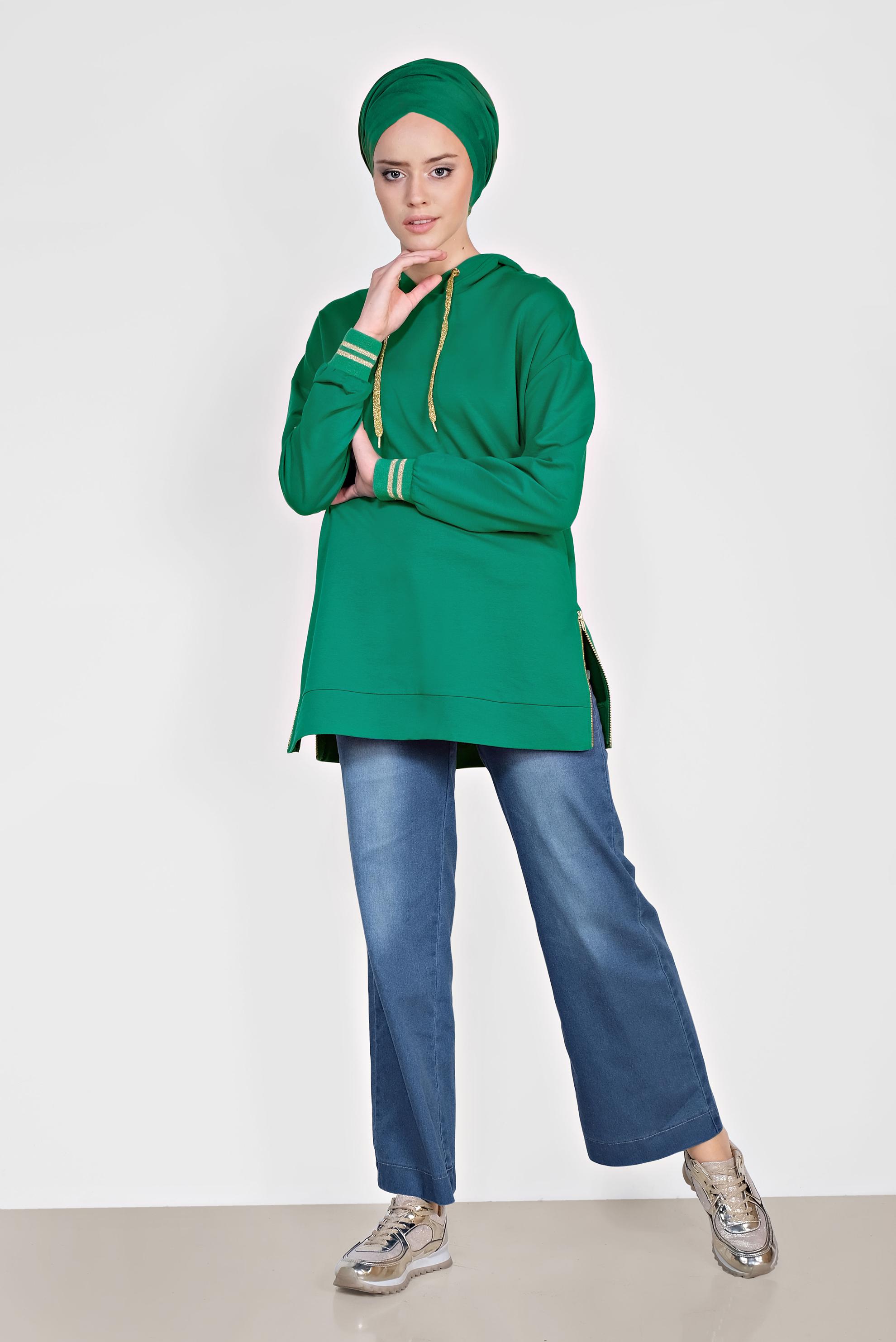 Hijab clothing GREEN 4079 MARİSS SWEAT 36/42 TEK38