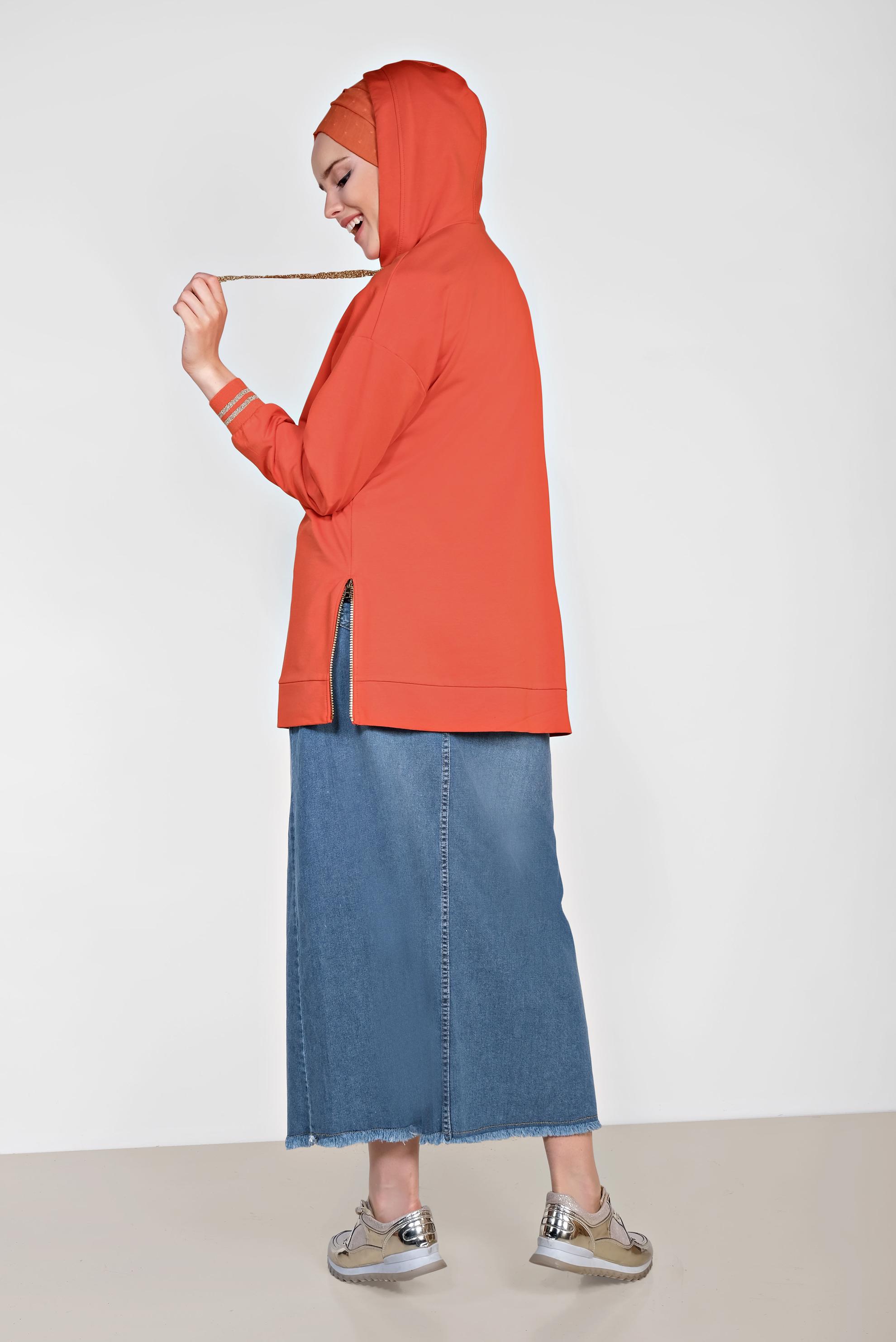 Hijab clothing ORANGE 4079 MARİSS SWEAT 36/42 TEK38