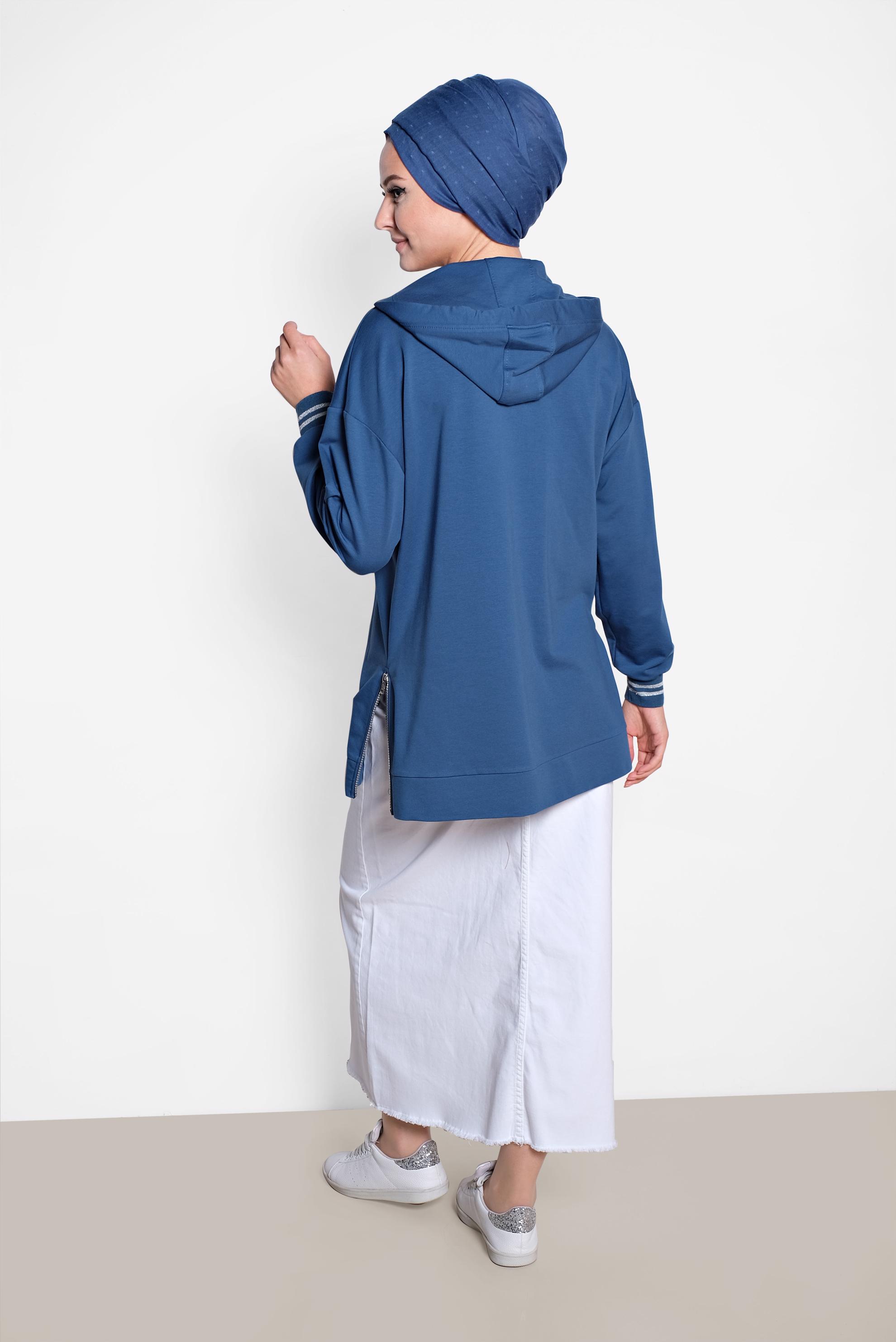 Hijab clothing NAVY BLUE 4079 MARİSS SWEAT 36/42 TEK38