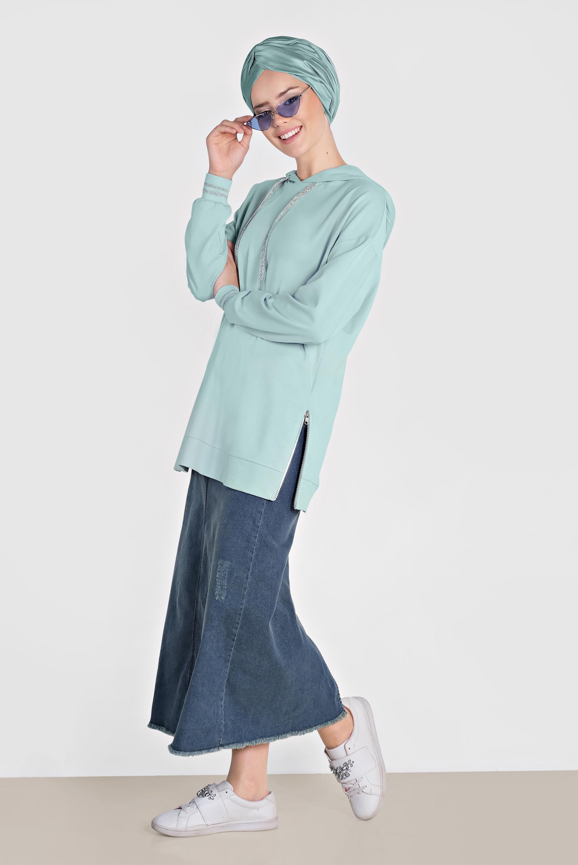 Hijab clothing BLUE 4079 MARİSS SWEAT 36/42 TEK38