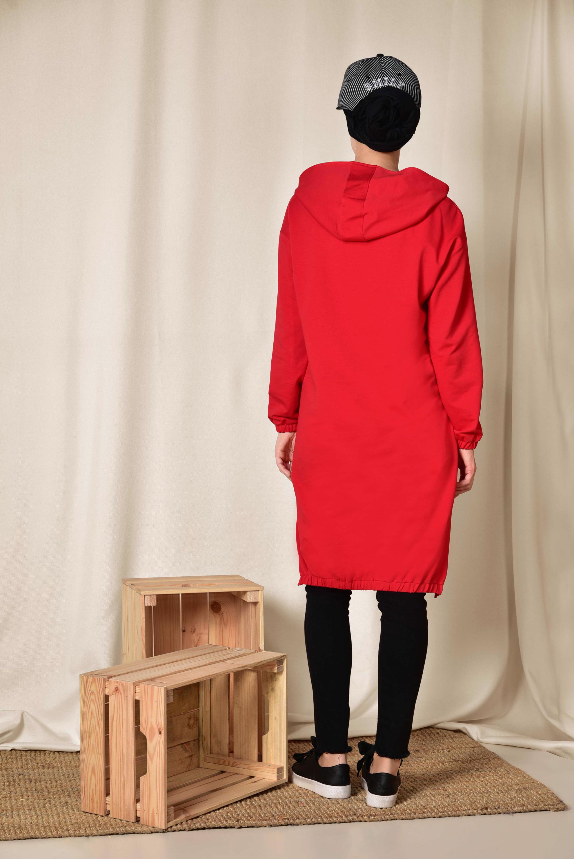 Hijab clothing RED 4123 MARİSS EŞOFMAN TUNİK 36/42