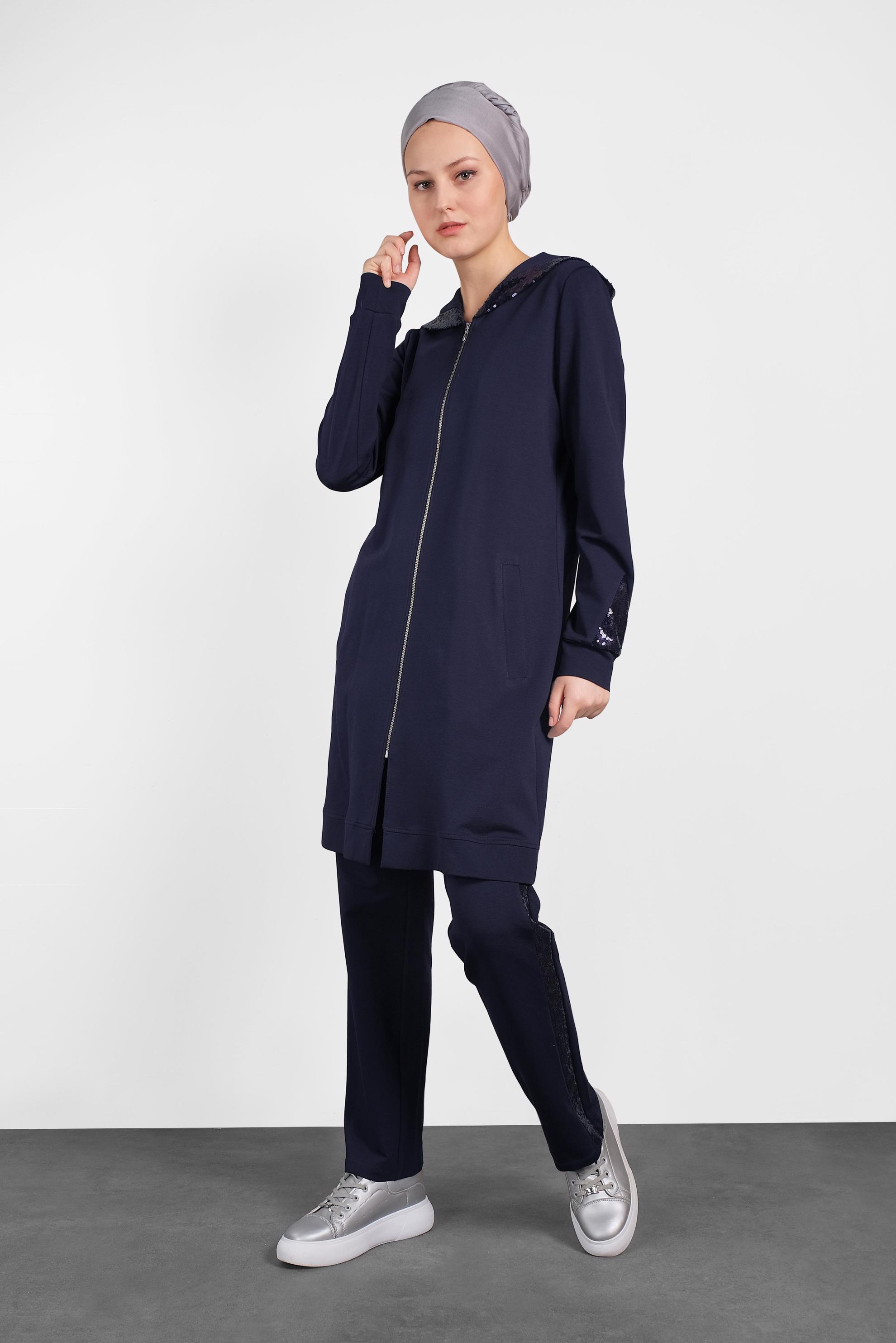 Hijab clothing NAVY BLUE 4198 MARİSS 2&prime;Lİ PANT.EŞOFMAN TAKIM 38/46 TEK40