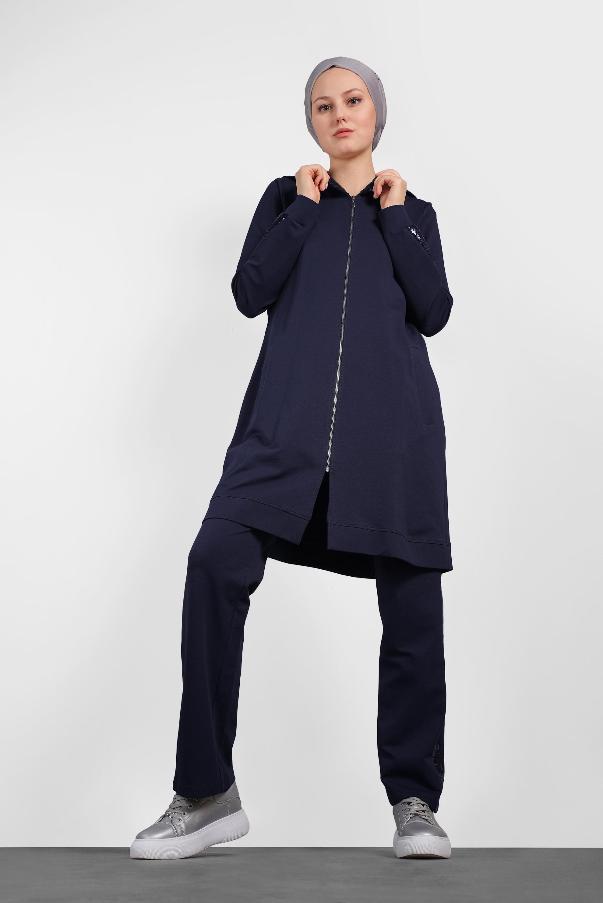 Hijab clothing NAVY BLUE 4198 MARİSS 2&prime;Lİ PANT.EŞOFMAN TAKIM 38/46 TEK40