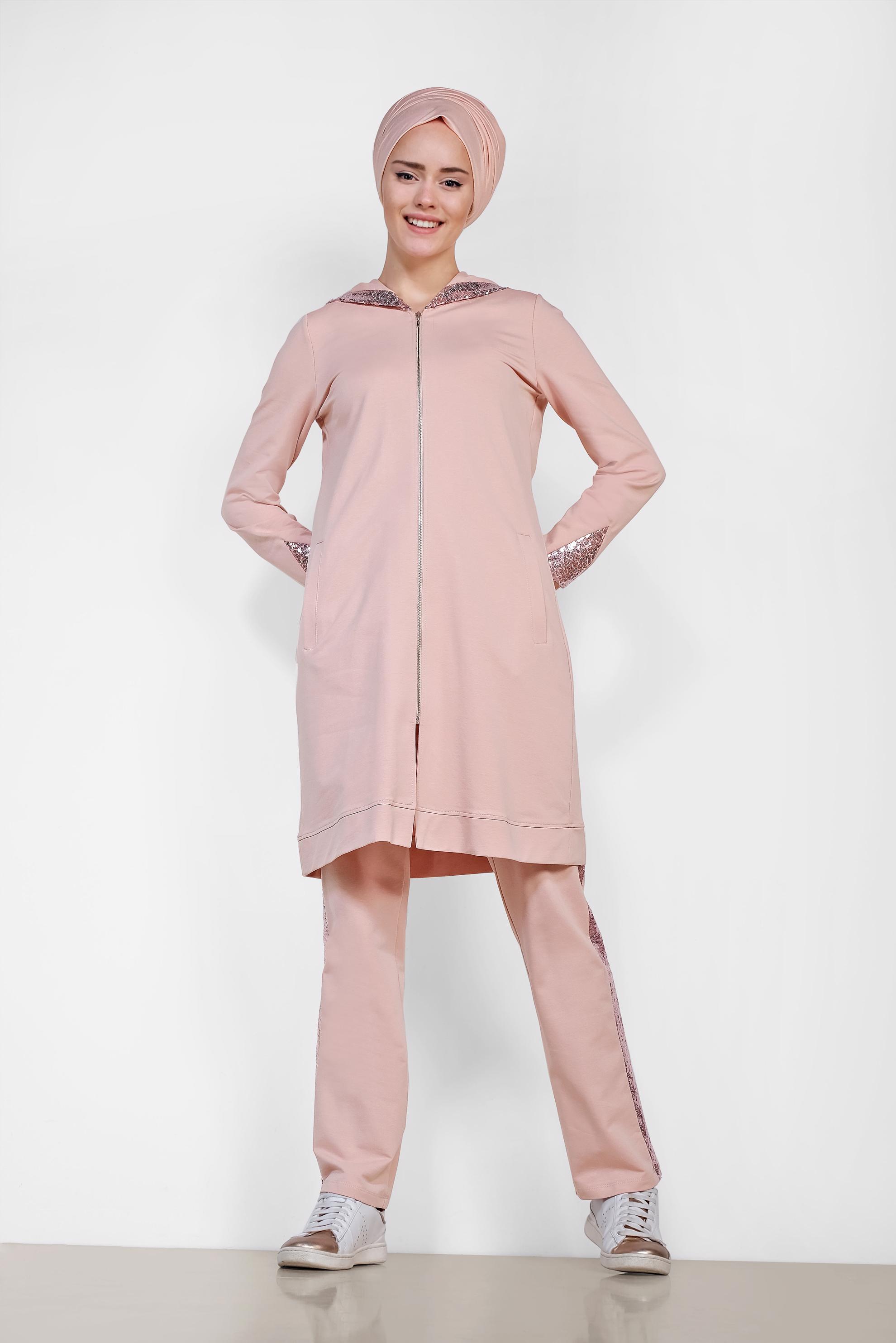 Hijab clothing POWDER 4198 MARİSS 2&prime;Lİ PANT.EŞOFMAN TAKIM 38/46 TEK40