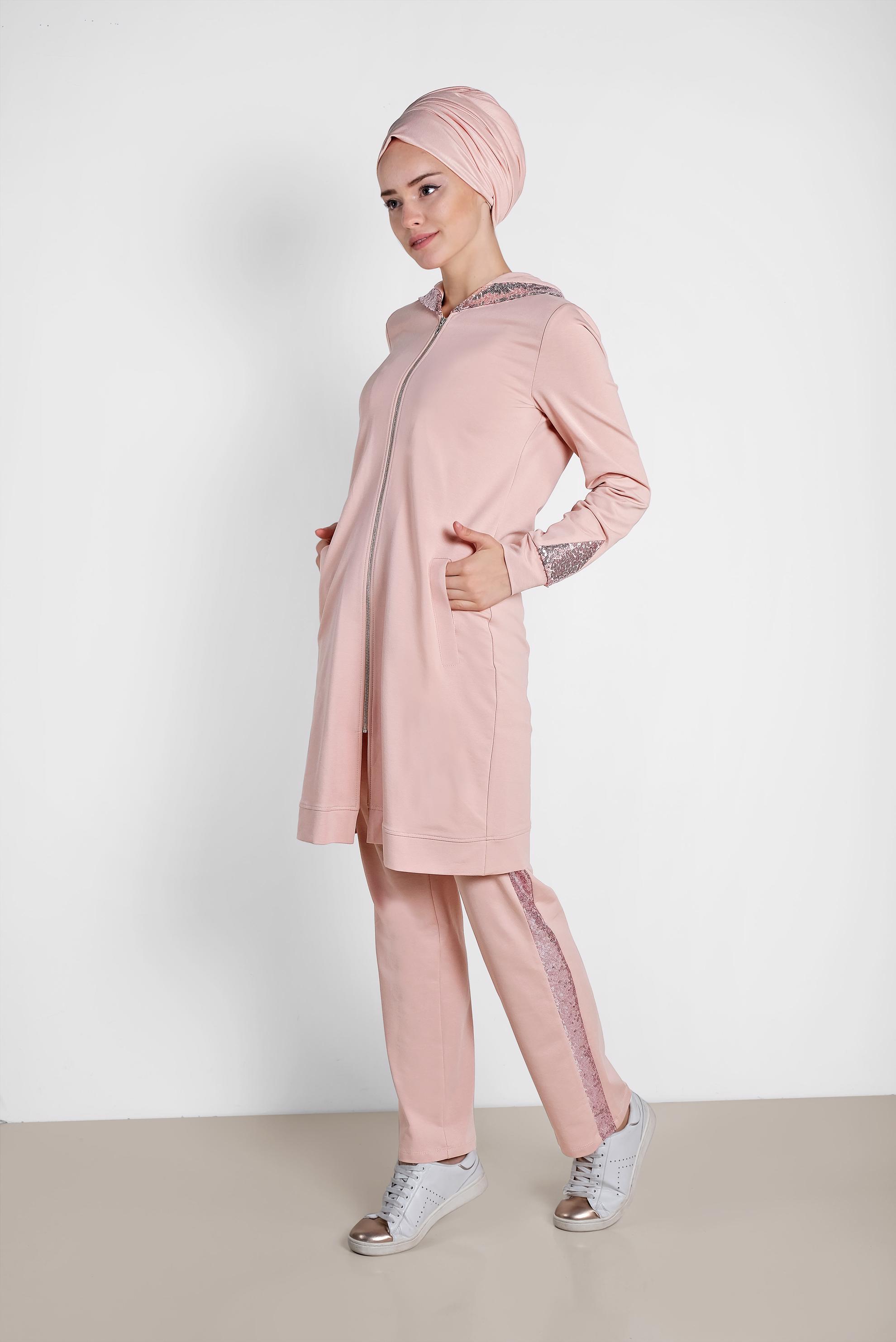 Hijab clothing POWDER 4198 MARİSS 2&prime;Lİ PANT.EŞOFMAN TAKIM 38/46 TEK40