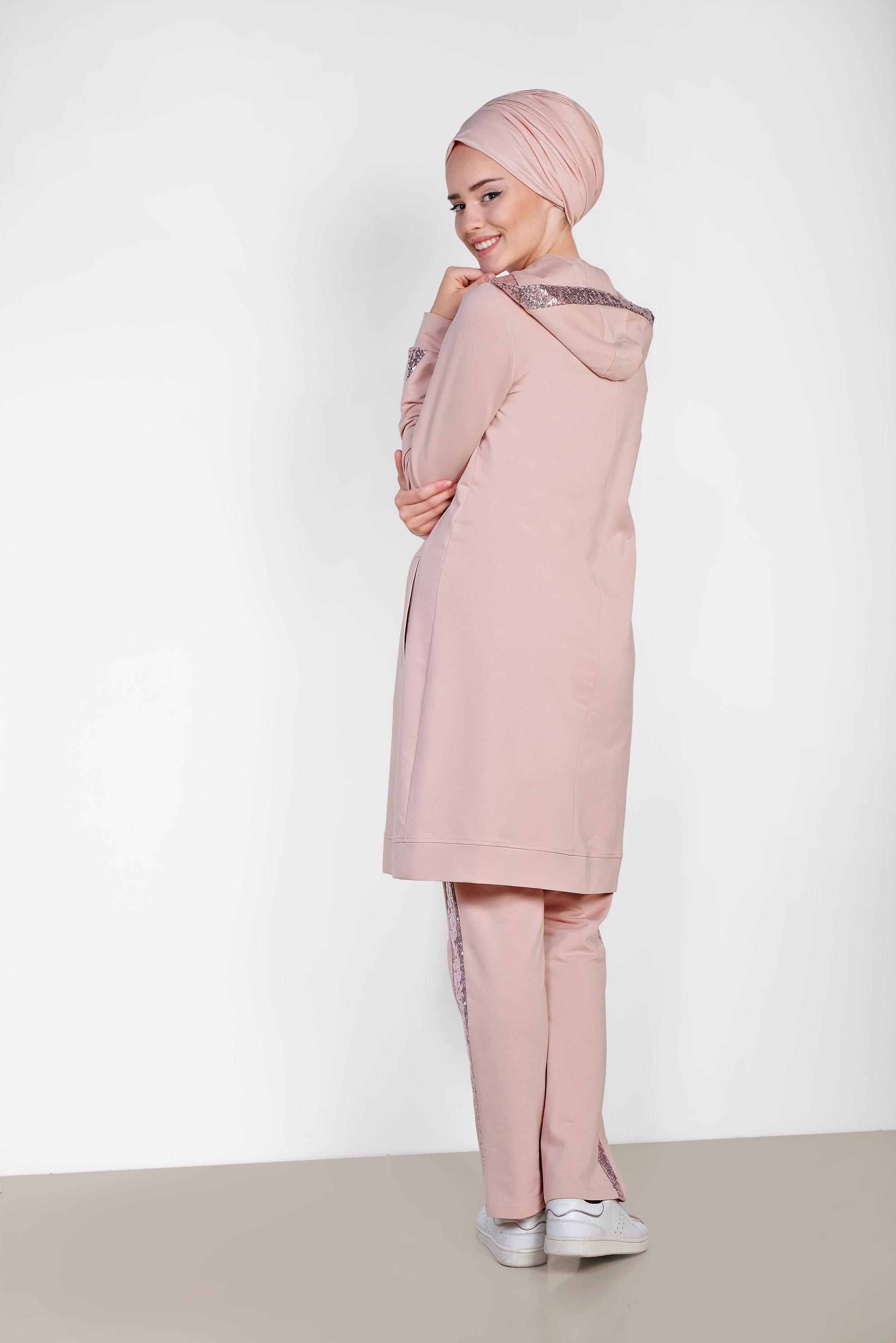 Hijab clothing POWDER 4198 MARİSS 2&prime;Lİ PANT.EŞOFMAN TAKIM 38/46 TEK40