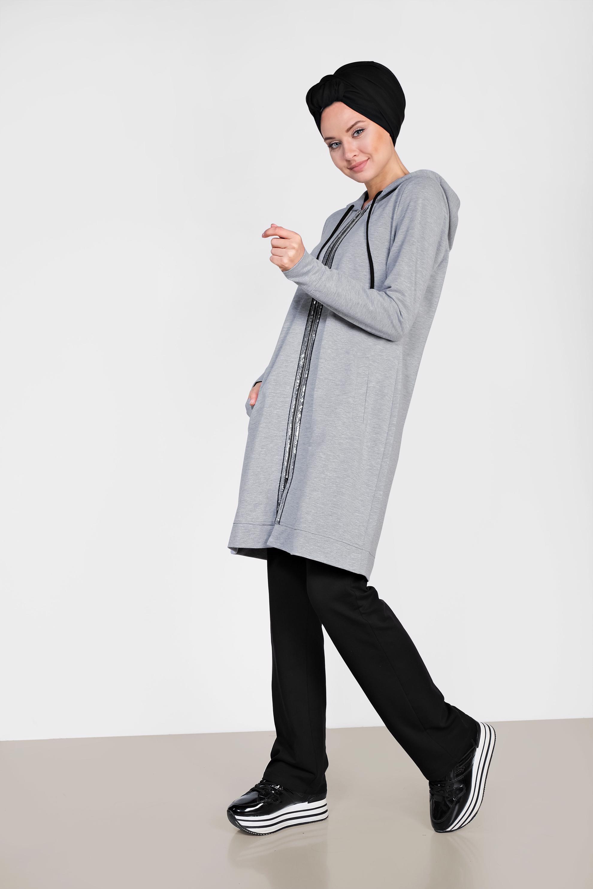 Hijab clothing GREY 4205 MARİSS 2′Lİ PANT.EŞF.TAKIM 38/46 TEK40