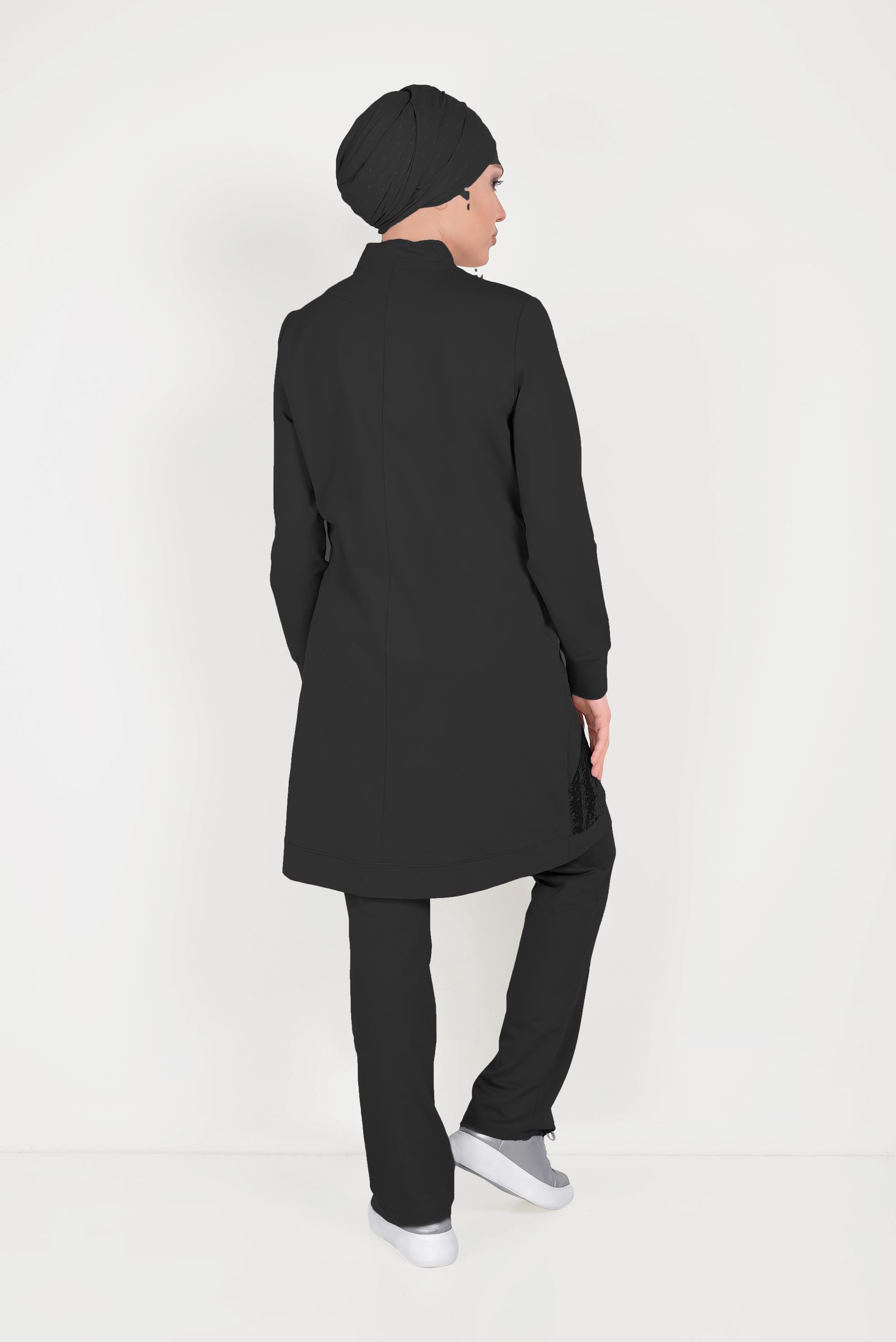 Tesettür giyim SİYAH 4523 MARİSS EŞOFMAN TUNİK 40/48 TEK38