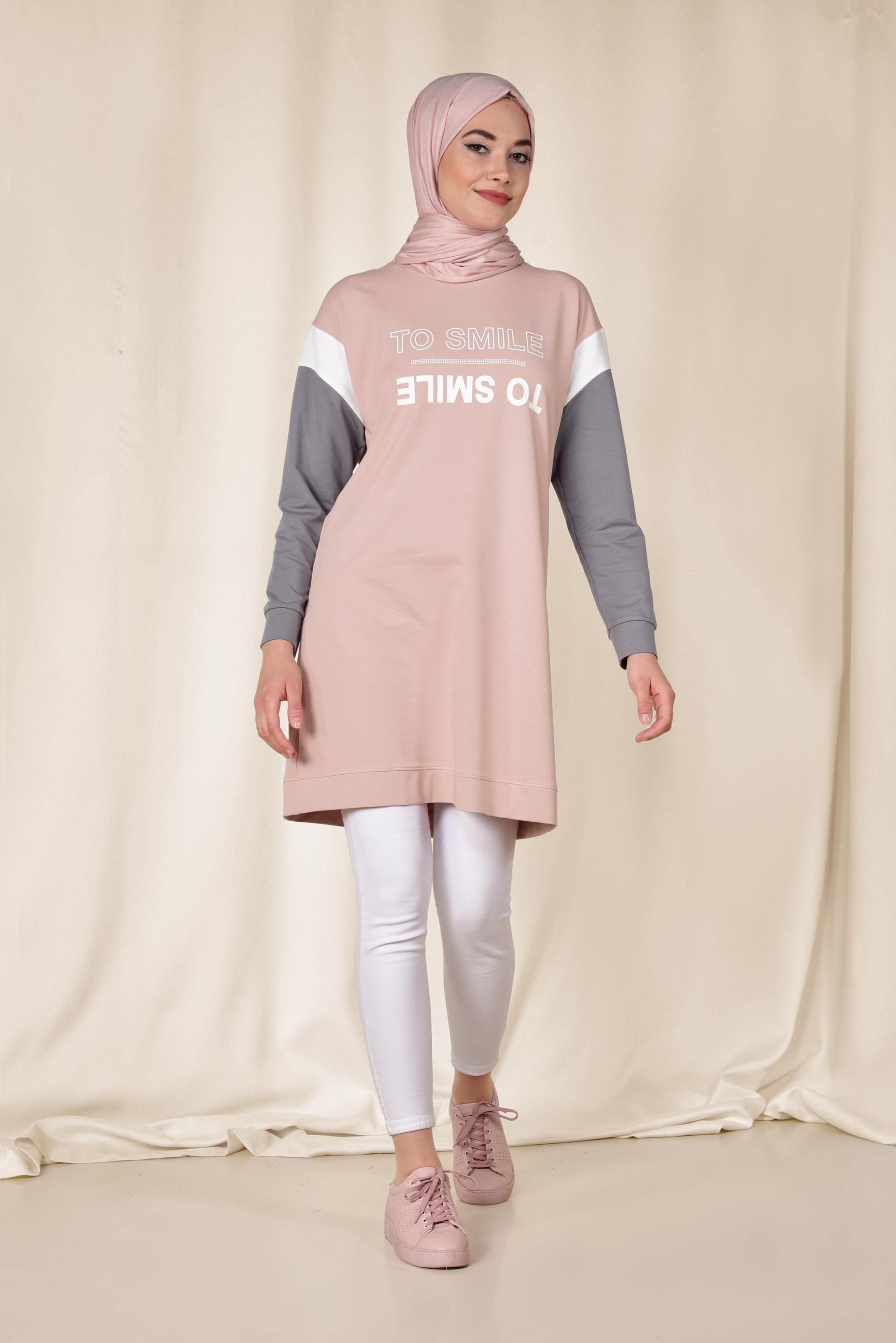 Hijab clothing POWDER 4899 MARİSS EŞOFMAN TUNİK 36/44 TEK38