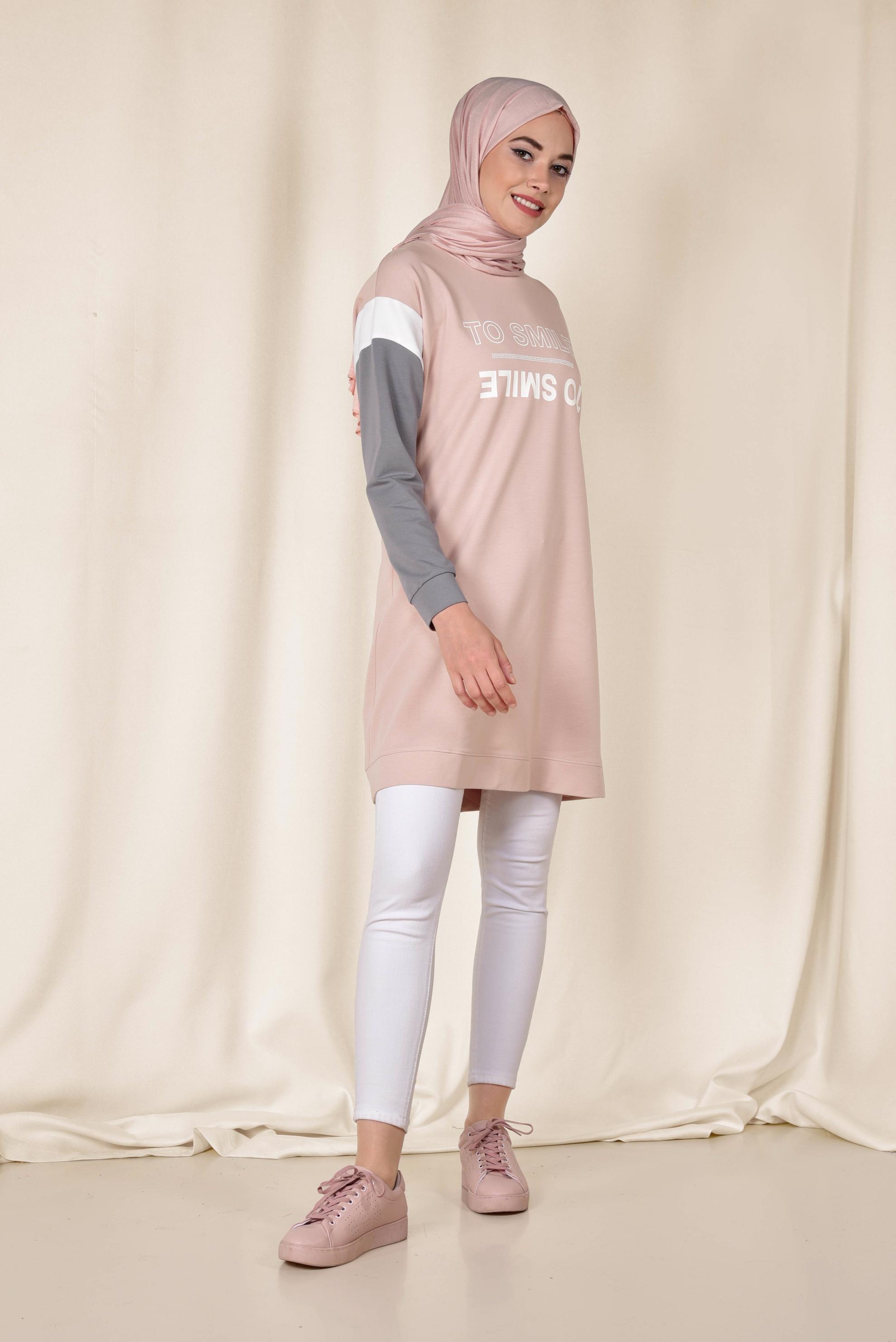 Hijab clothing POWDER 4899 MARİSS EŞOFMAN TUNİK 36/44 TEK38