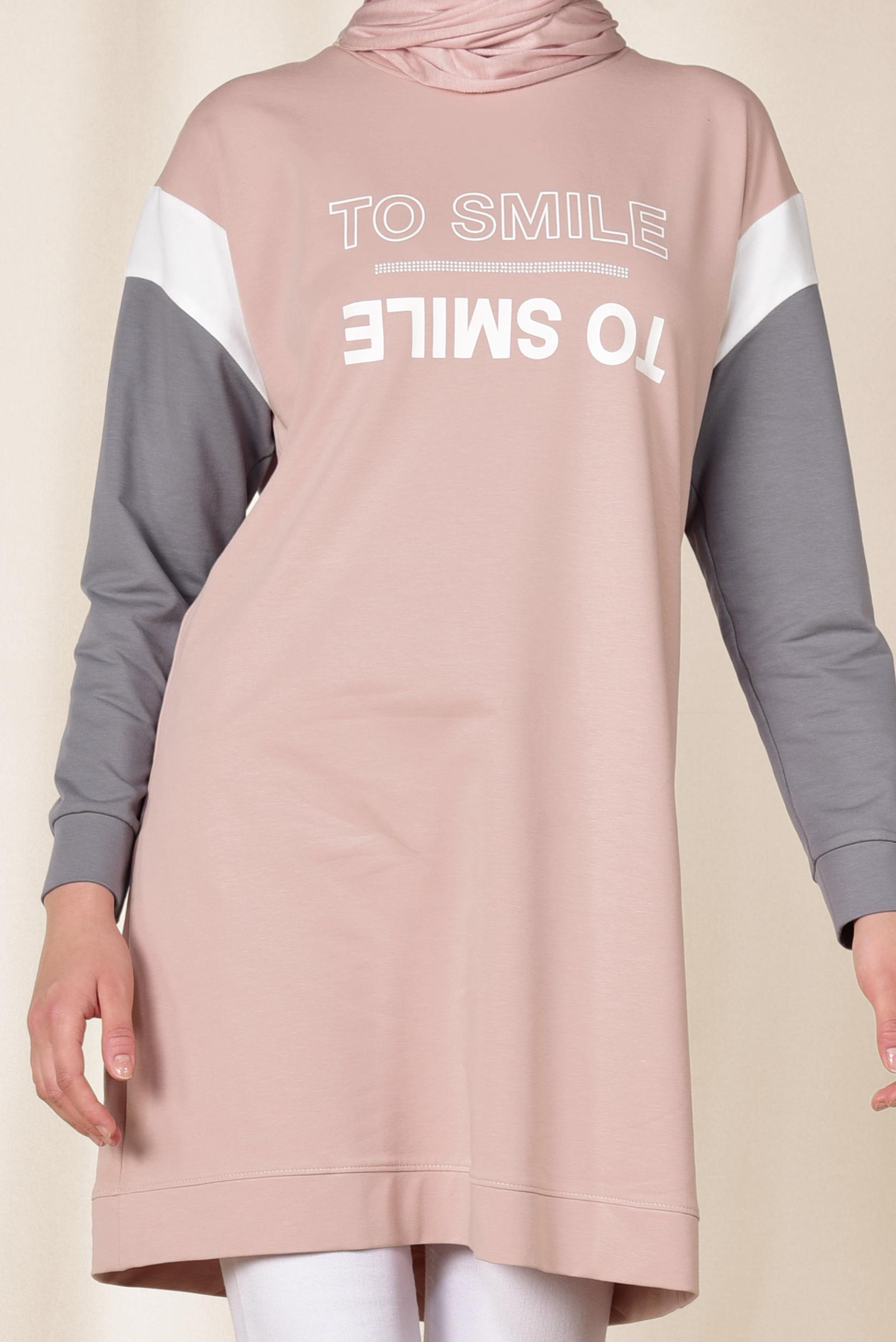 Hijab clothing POWDER 4899 MARİSS EŞOFMAN TUNİK 36/44 TEK38