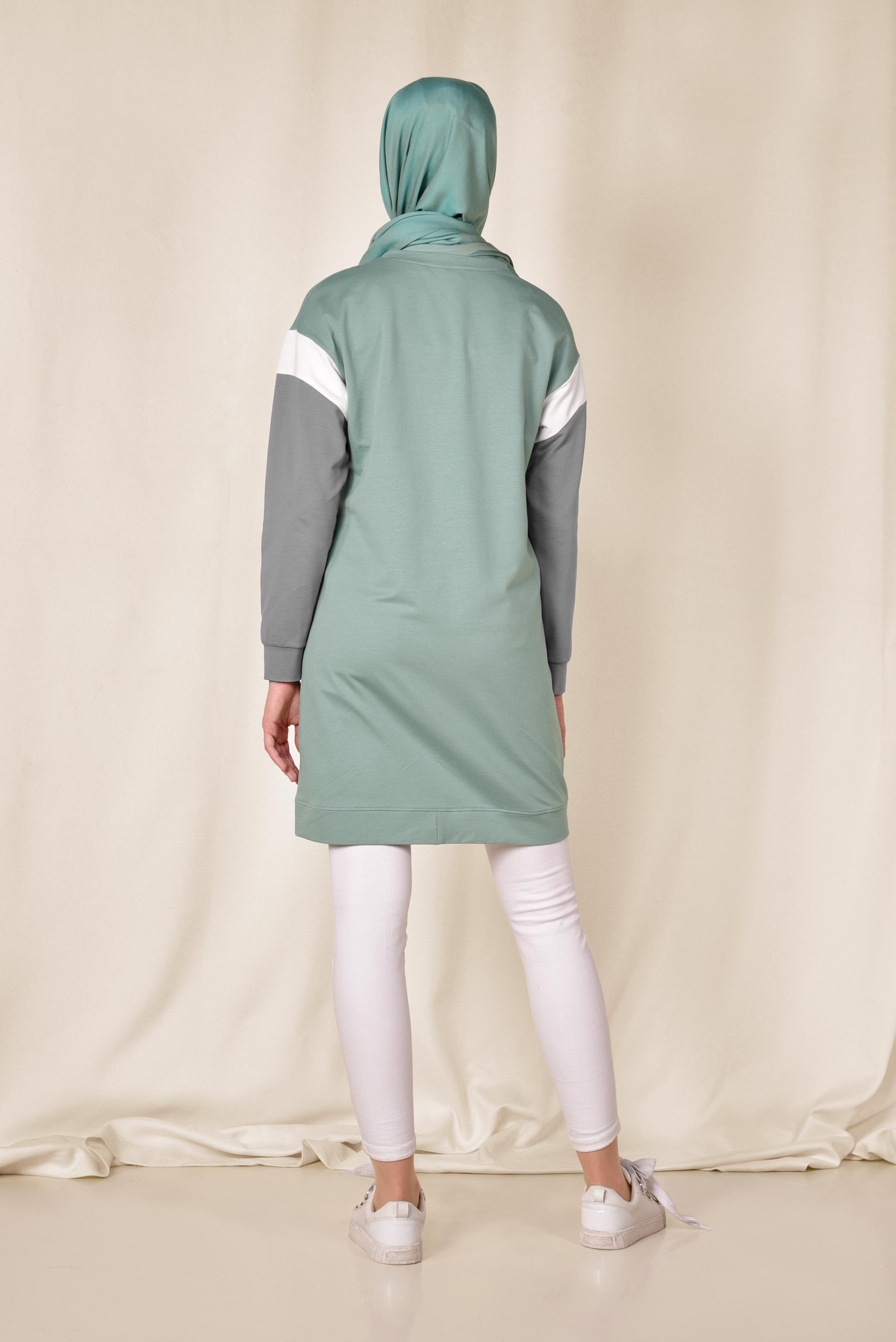 Hijab clothing GREEN 4899 MARİSS EŞOFMAN TUNİK 36/44 TEK38