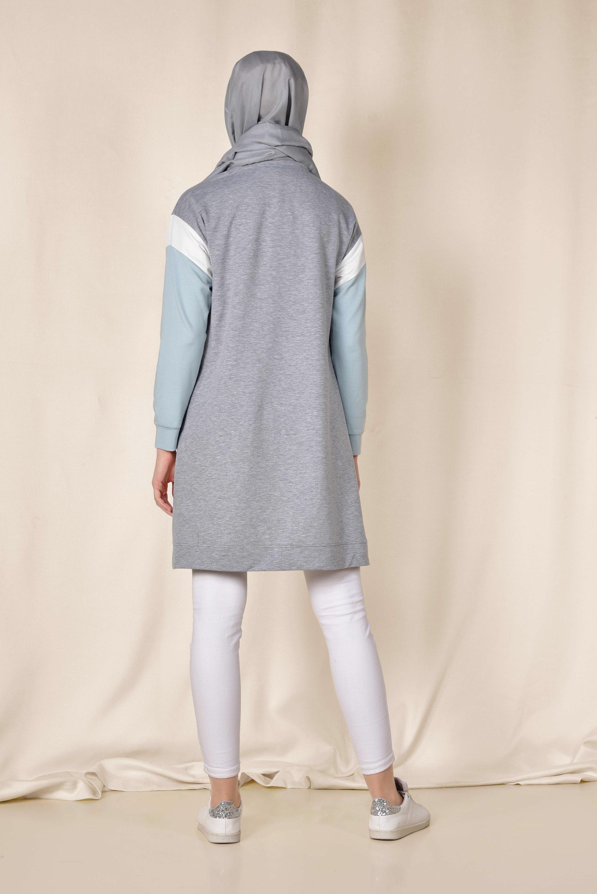 Hijab clothing GREY 4899 MARİSS EŞOFMAN TUNİK 36/44 TEK38