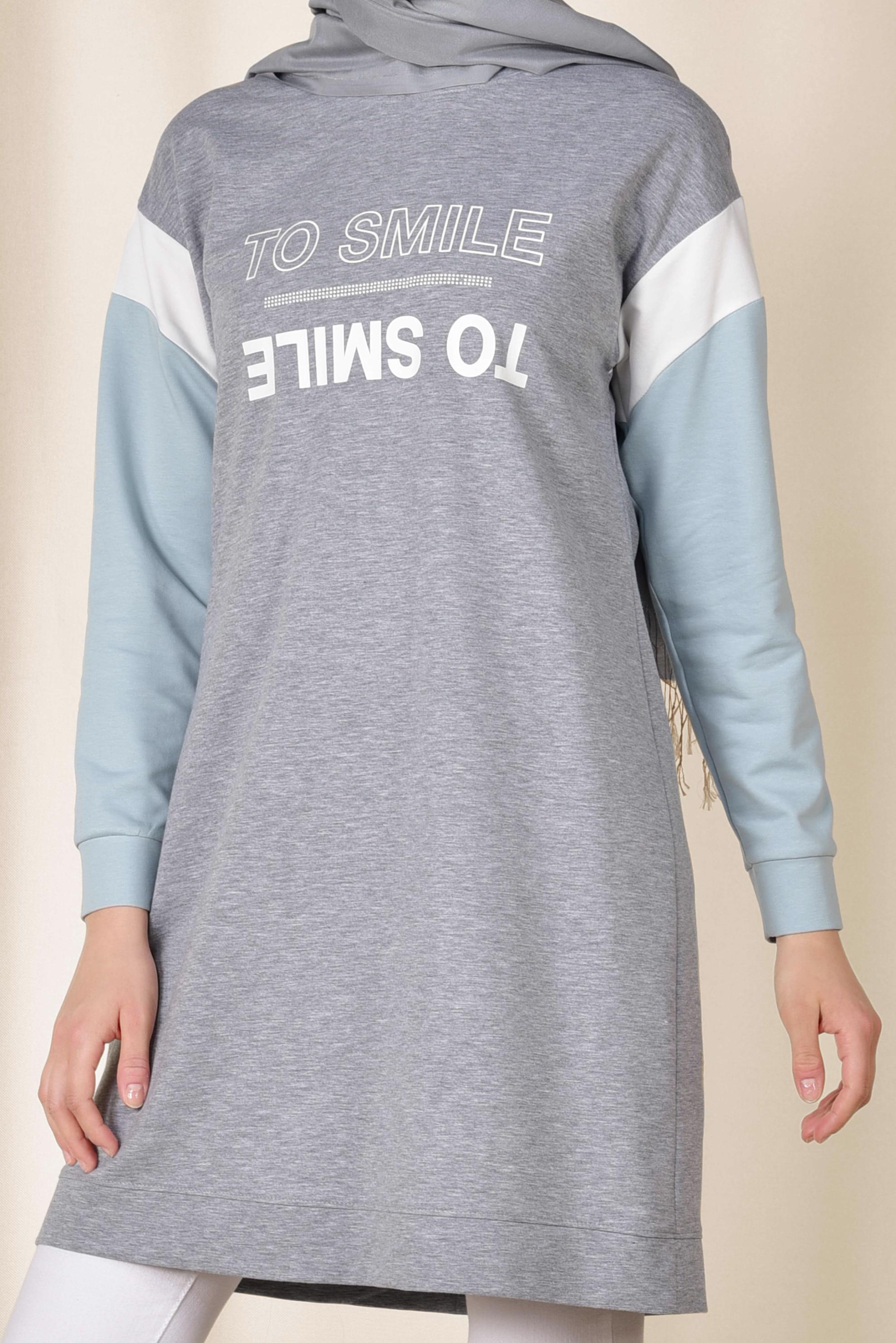 Hijab clothing GREY 4899 MARİSS EŞOFMAN TUNİK 36/44 TEK38