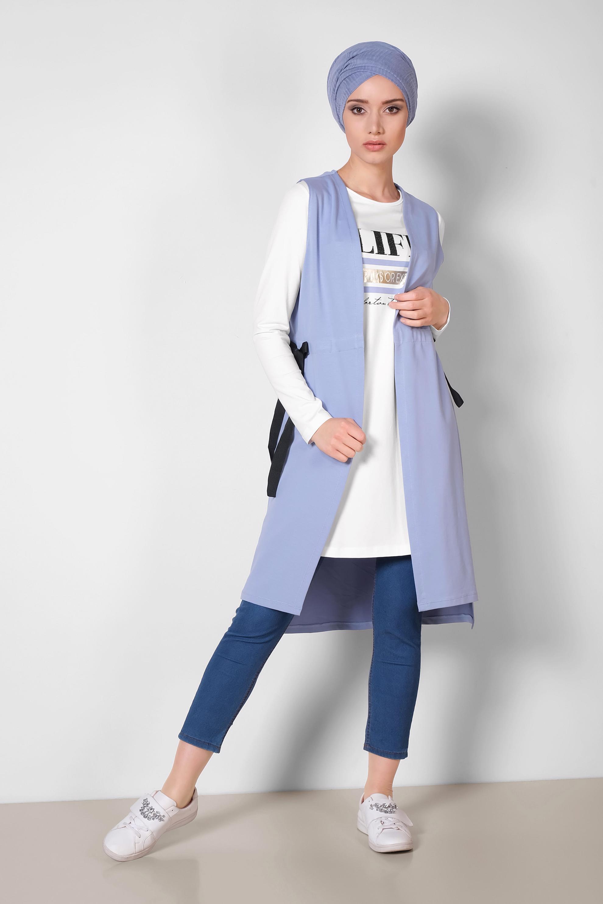 Hijab clothing BLUE 4951 MARİSS 2&prime;Lİ EŞOFMAN TUNİK 36/42