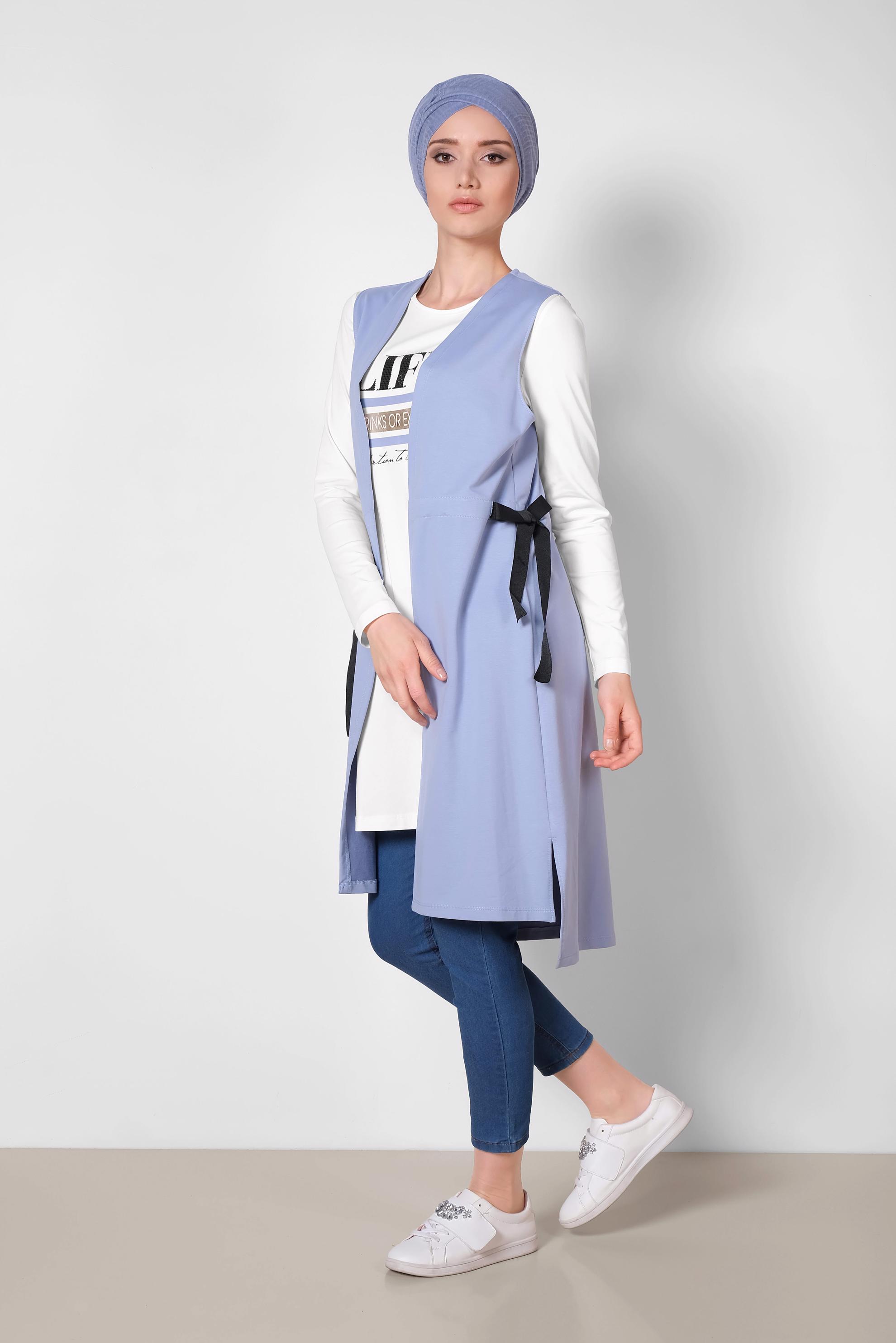 Hijab clothing BLUE 4951 MARİSS 2&prime;Lİ EŞOFMAN TUNİK 36/42