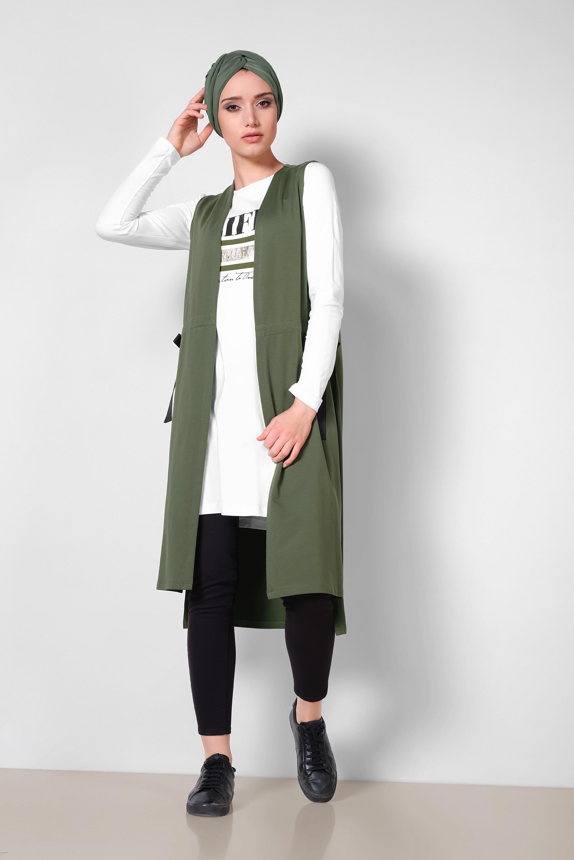 Hijab clothing KHAKI 4951 MARİSS 2&prime;Lİ EŞOFMAN TUNİK 36/42