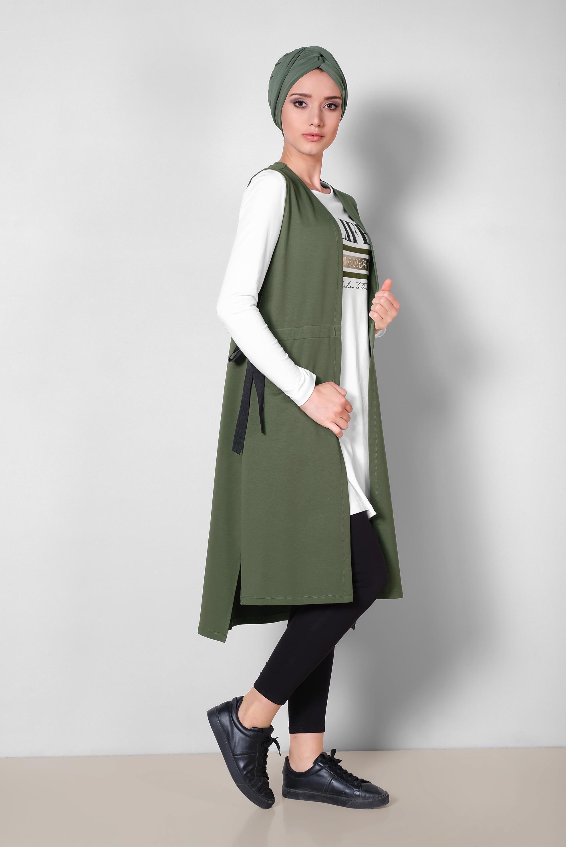 Hijab clothing KHAKI 4951 MARİSS 2&prime;Lİ EŞOFMAN TUNİK 36/42