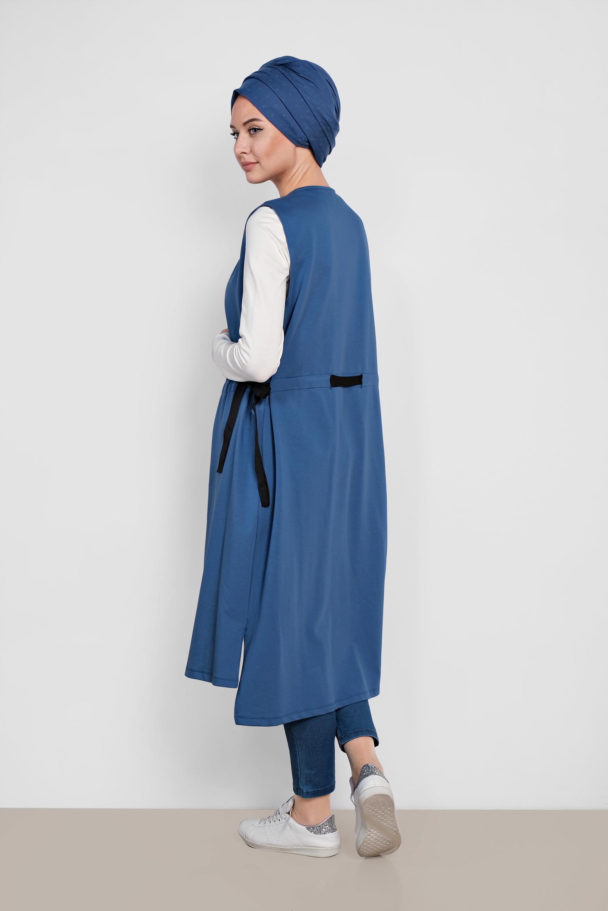 Hijab clothing NAVY BLUE 4951 MARİSS 2&prime;Lİ EŞOFMAN TUNİK 36/42