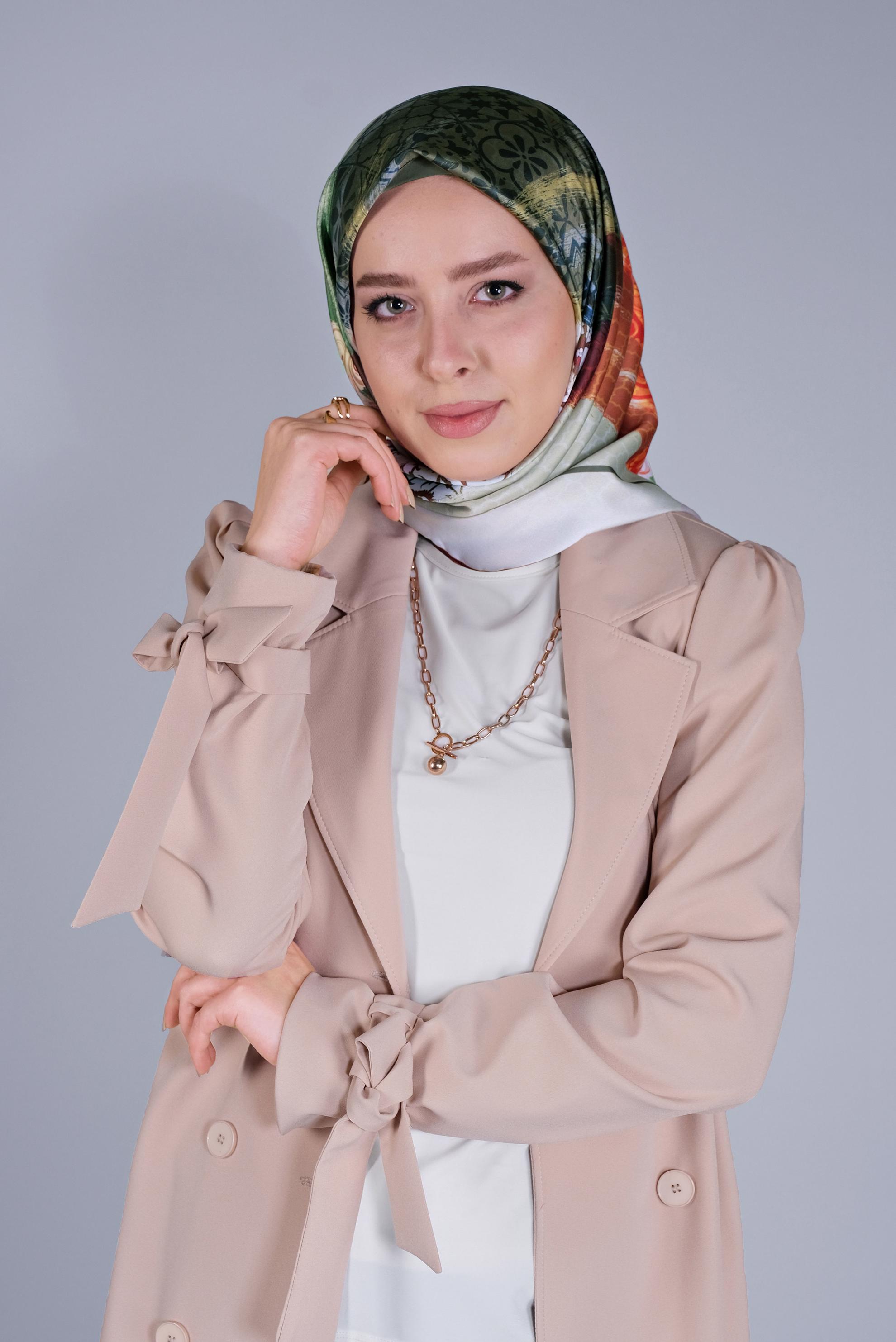 Vêtements hijab OR FOULARD À MOTIF NUMÉRIQUE ALVINA 5379