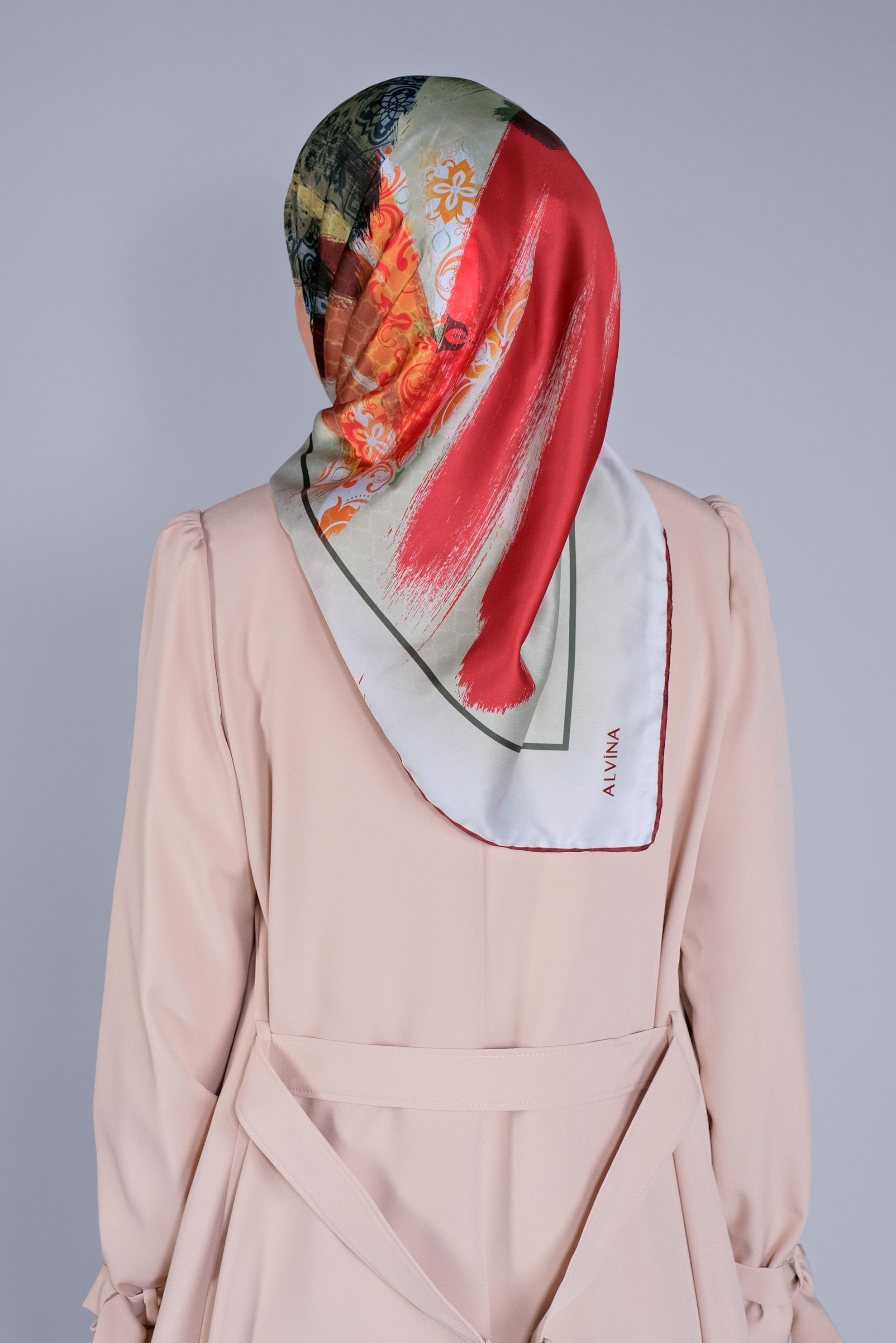 Vêtements hijab OR FOULARD À MOTIF NUMÉRIQUE ALVINA 5379