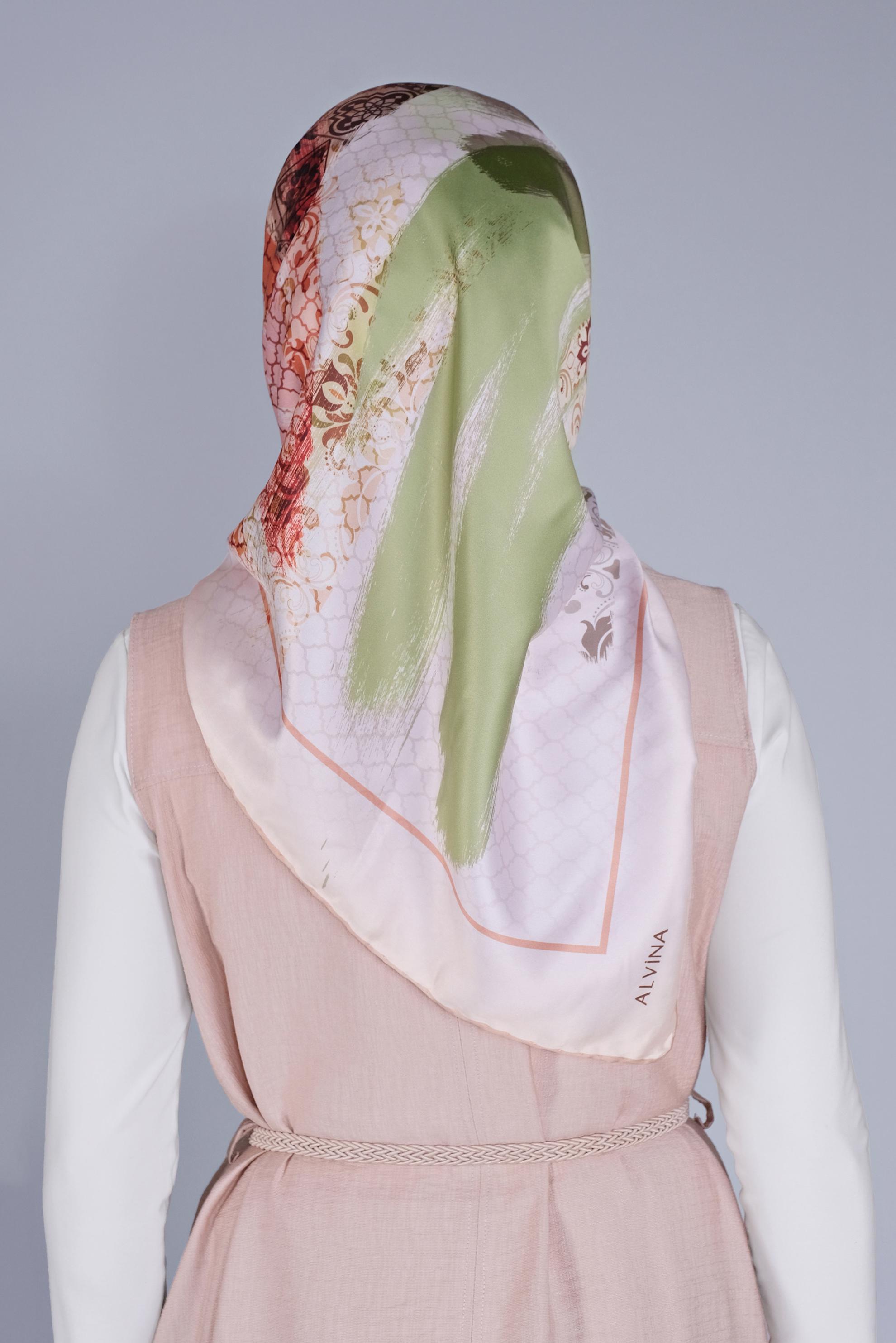 Tesettür giyim KAHVE ALVİNA DİJİTAL SURA EŞARP 5379 