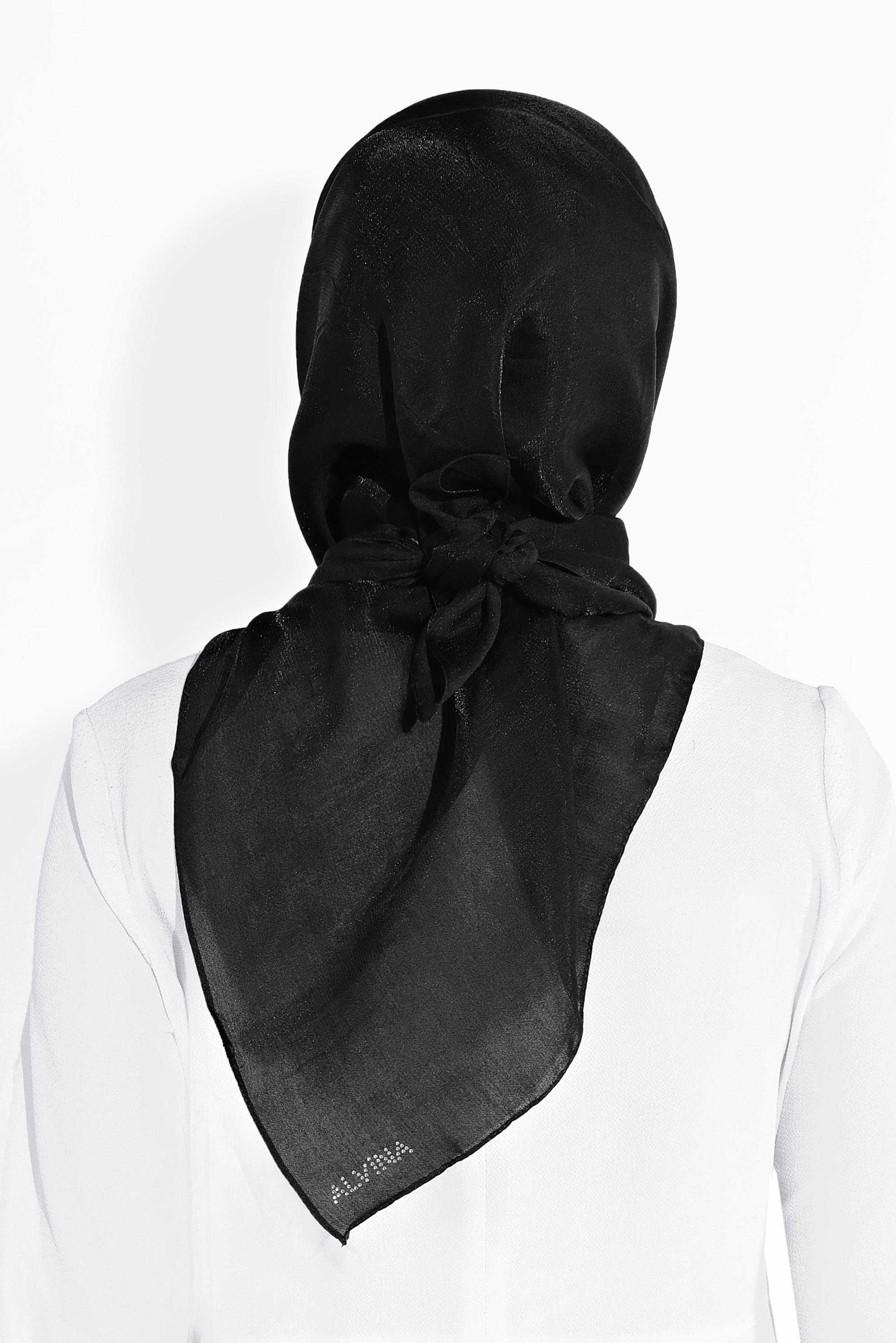 Tesettür giyim SİYAH 8022 ALVİNA KEHRİBAR EŞARP