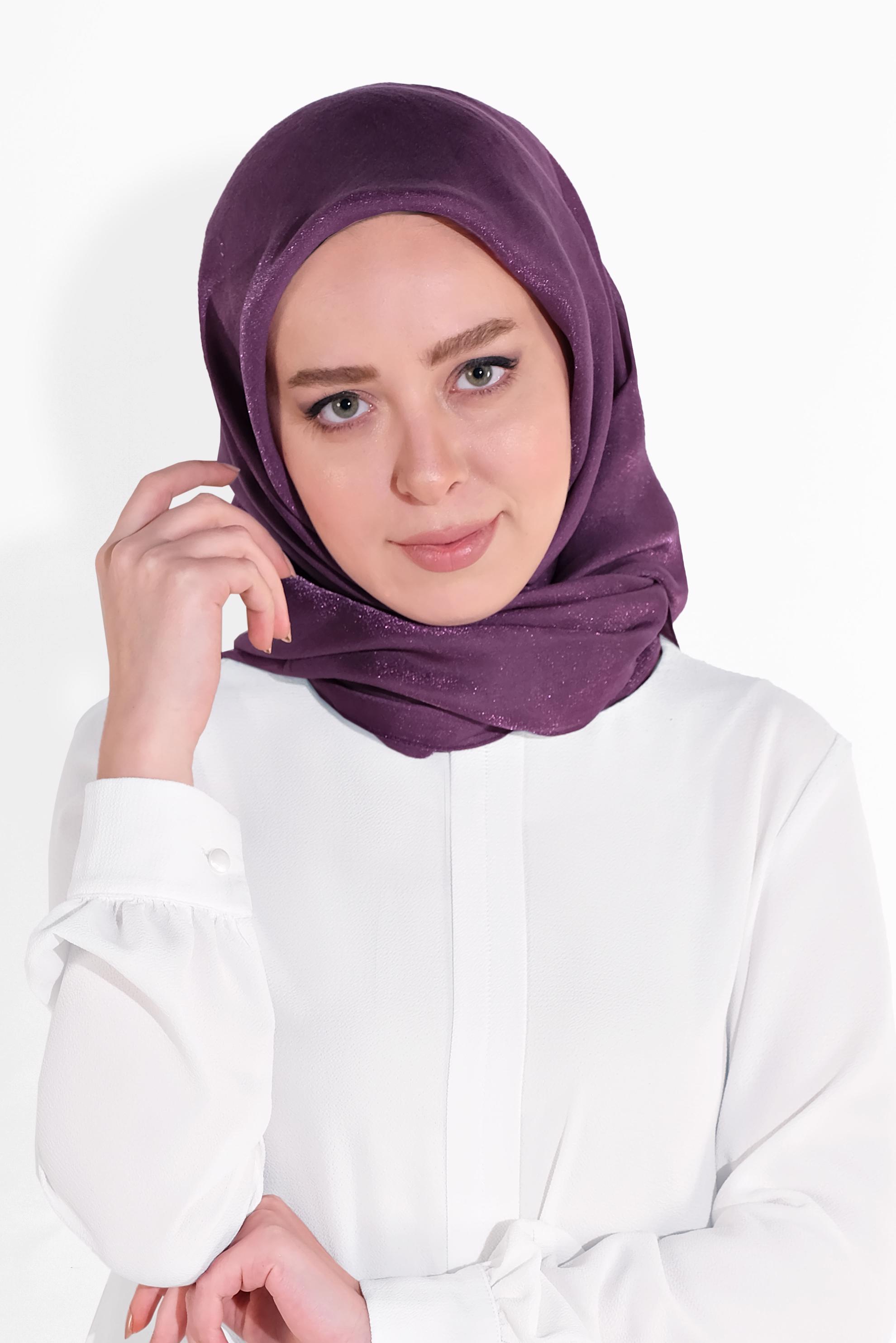 Tesettür giyim MOR 8022 ALVİNA KEHRİBAR EŞARP