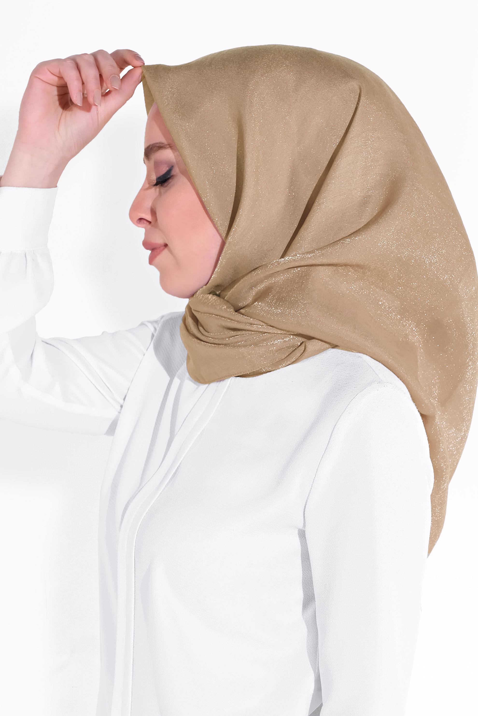 Tesettür giyim ALTIN 8022 ALVİNA KEHRİBAR EŞARP