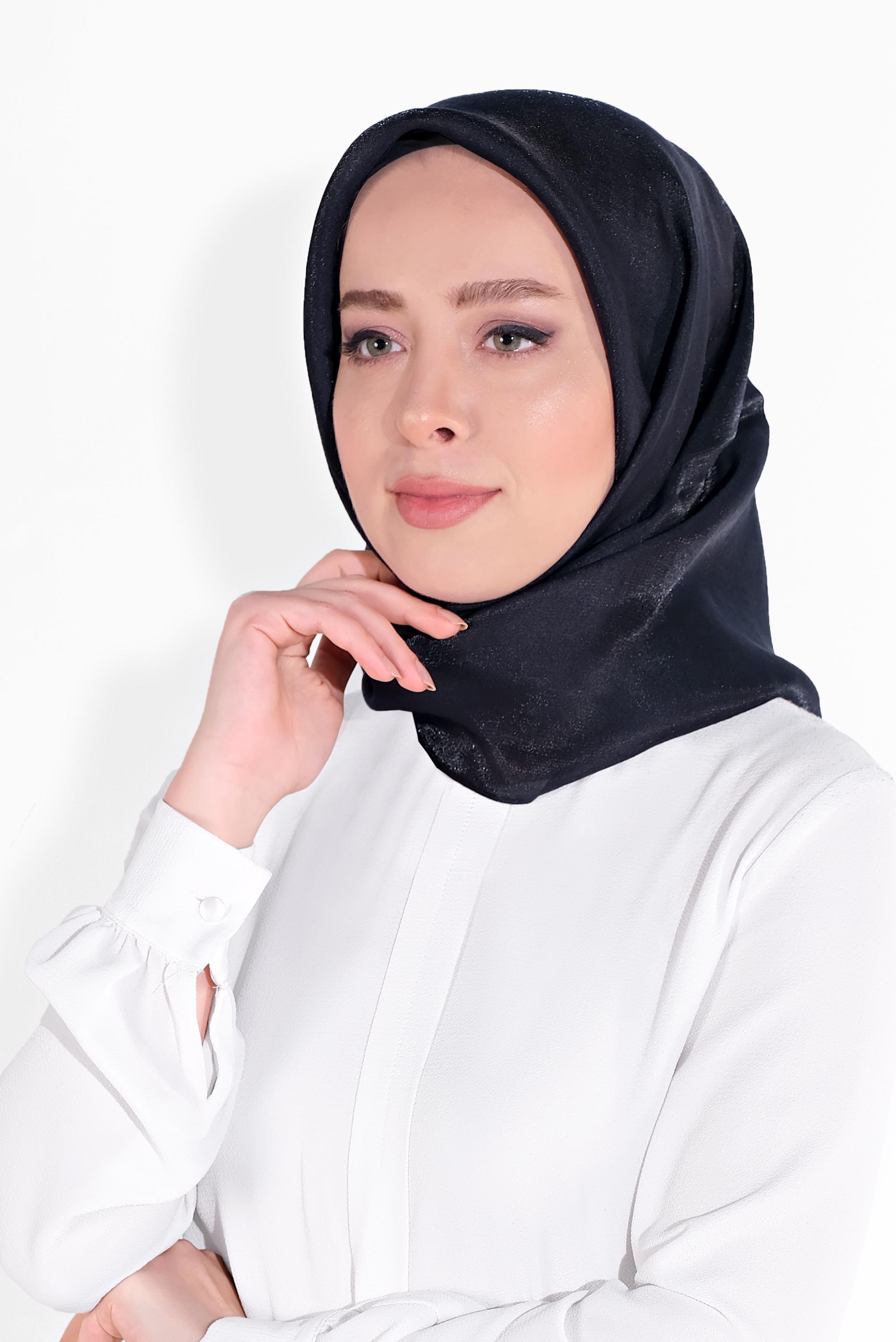 Tesettür giyim LACİVERT 8022 ALVİNA KEHRİBAR EŞARP