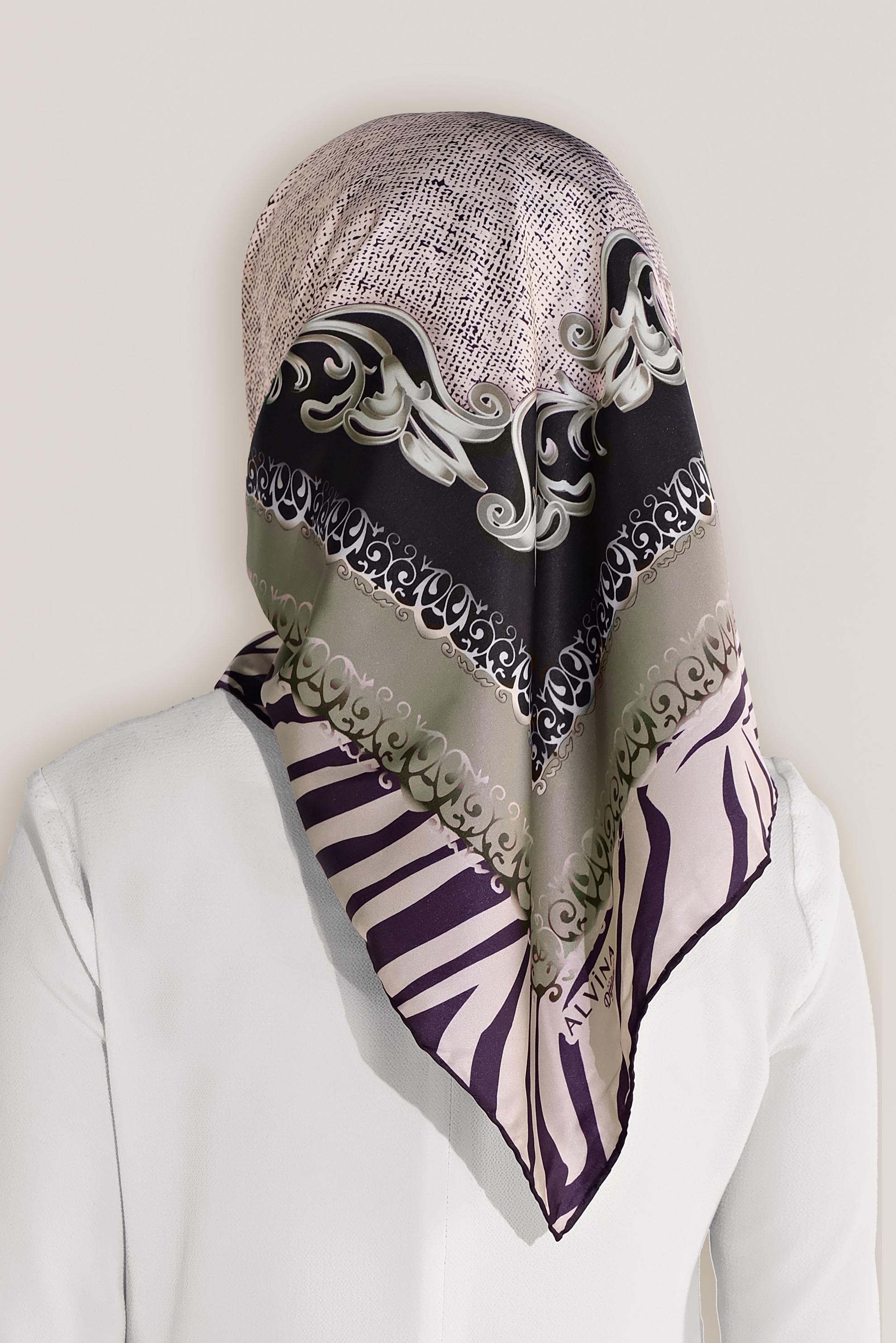 Tesettür giyim MOR ALVİNA DİJİTAL EŞARP 8026 