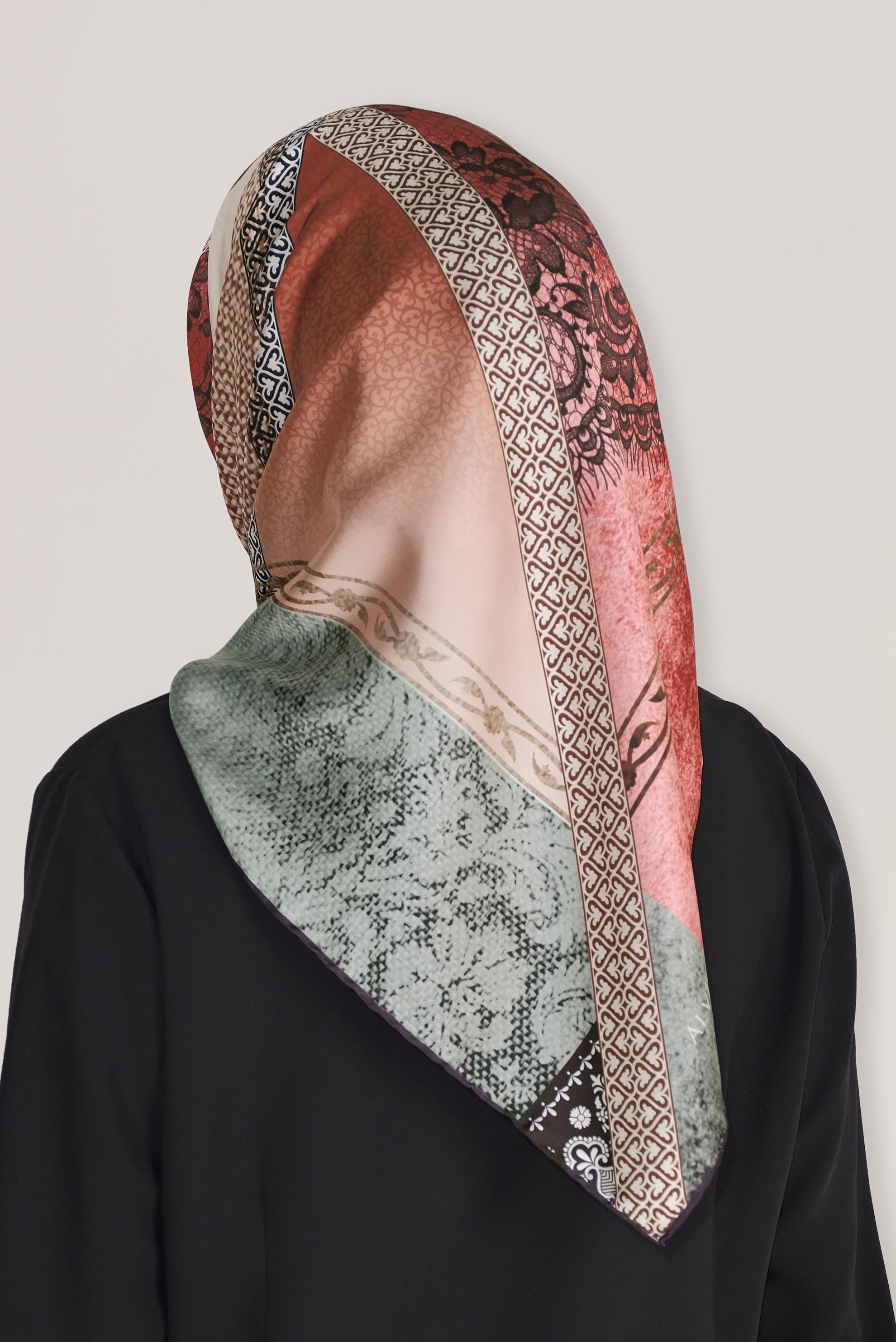 Tesettür giyim SİYAH 8029 ALVİNA DİJİTAL EŞARP