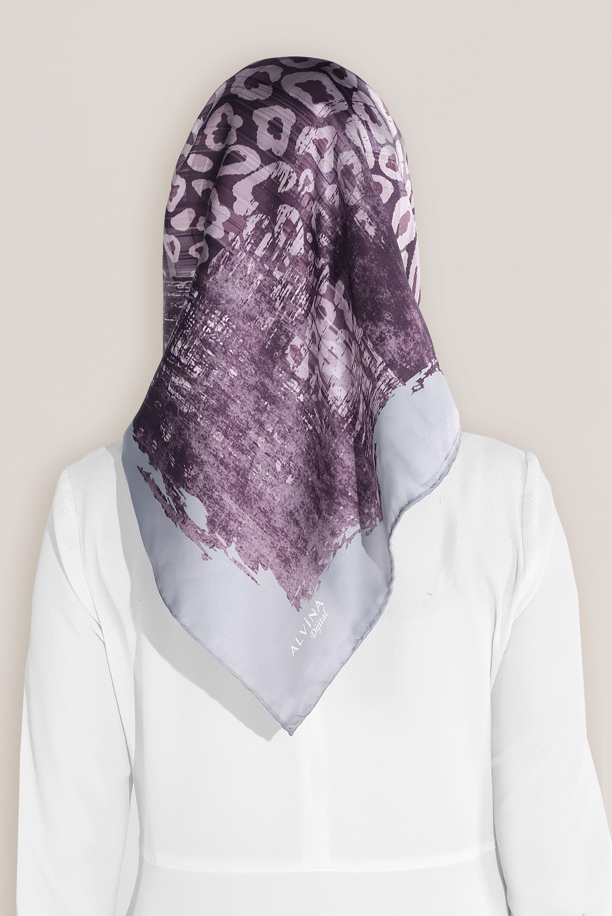 Tesettür giyim GÜMÜŞ 8030 ALVİNA DİJİTAL EŞARP