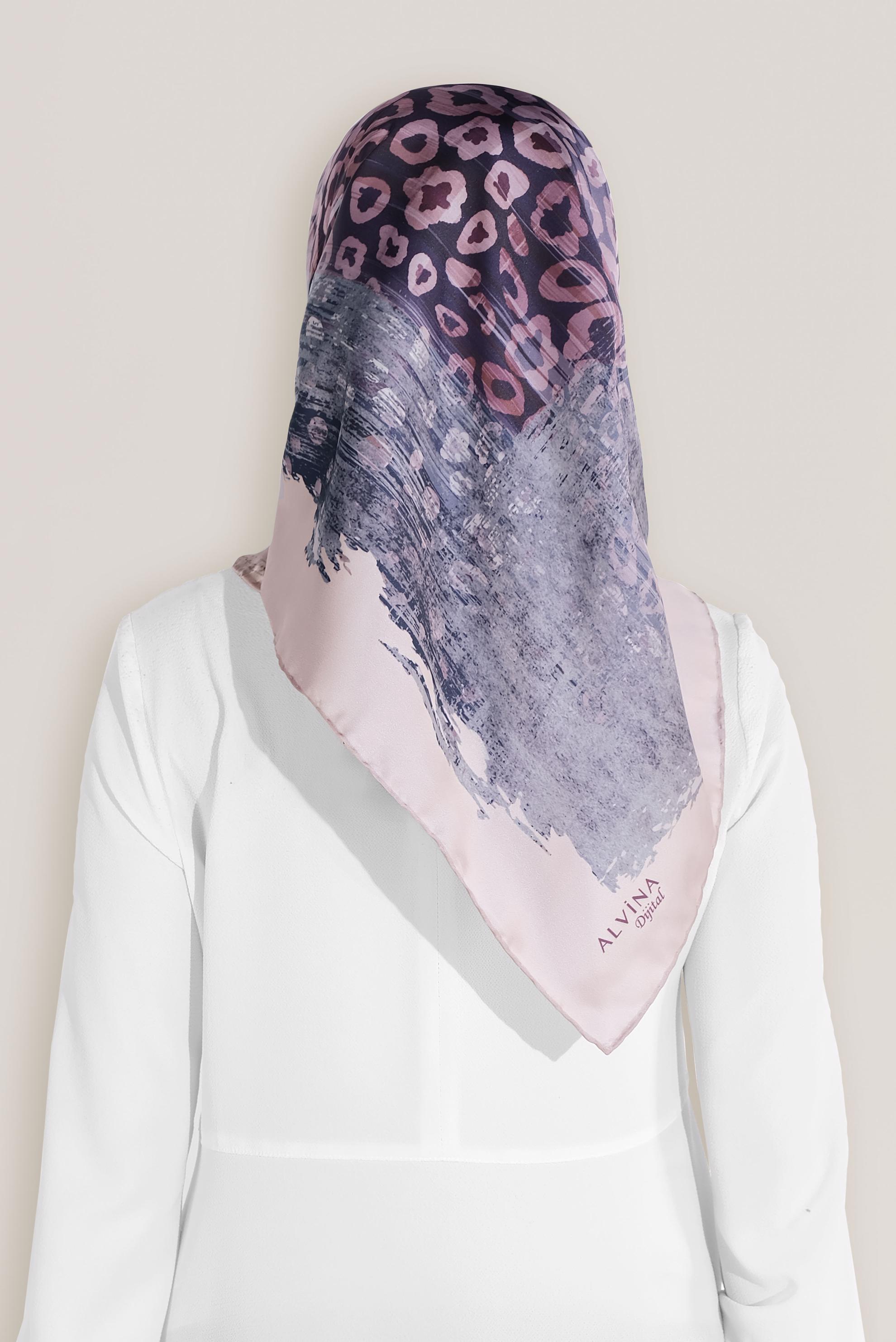 Tesettür giyim PUDRA 8030 ALVİNA DİJİTAL EŞARP