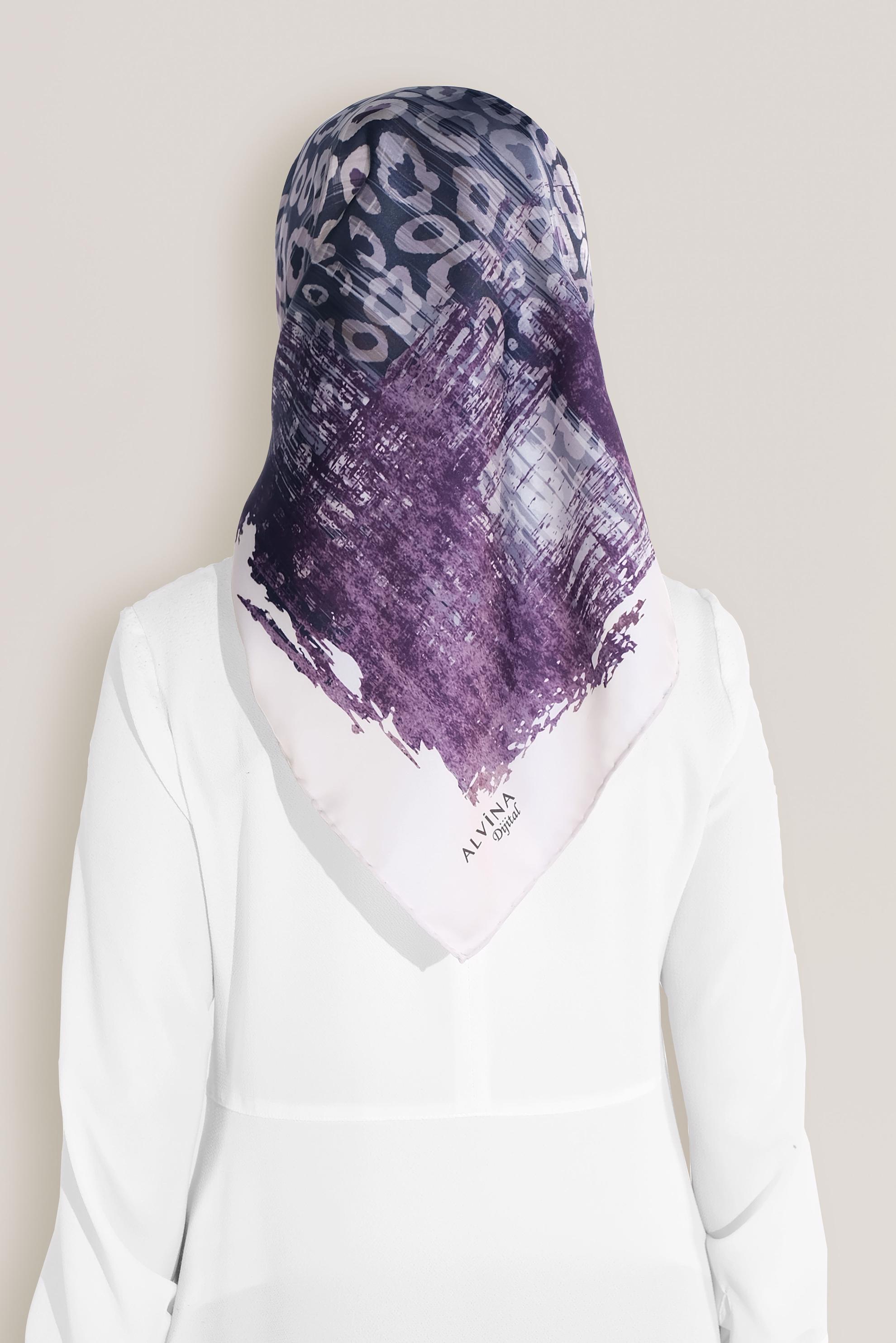 Tesettür giyim BEJ 8030 ALVİNA DİJİTAL EŞARP