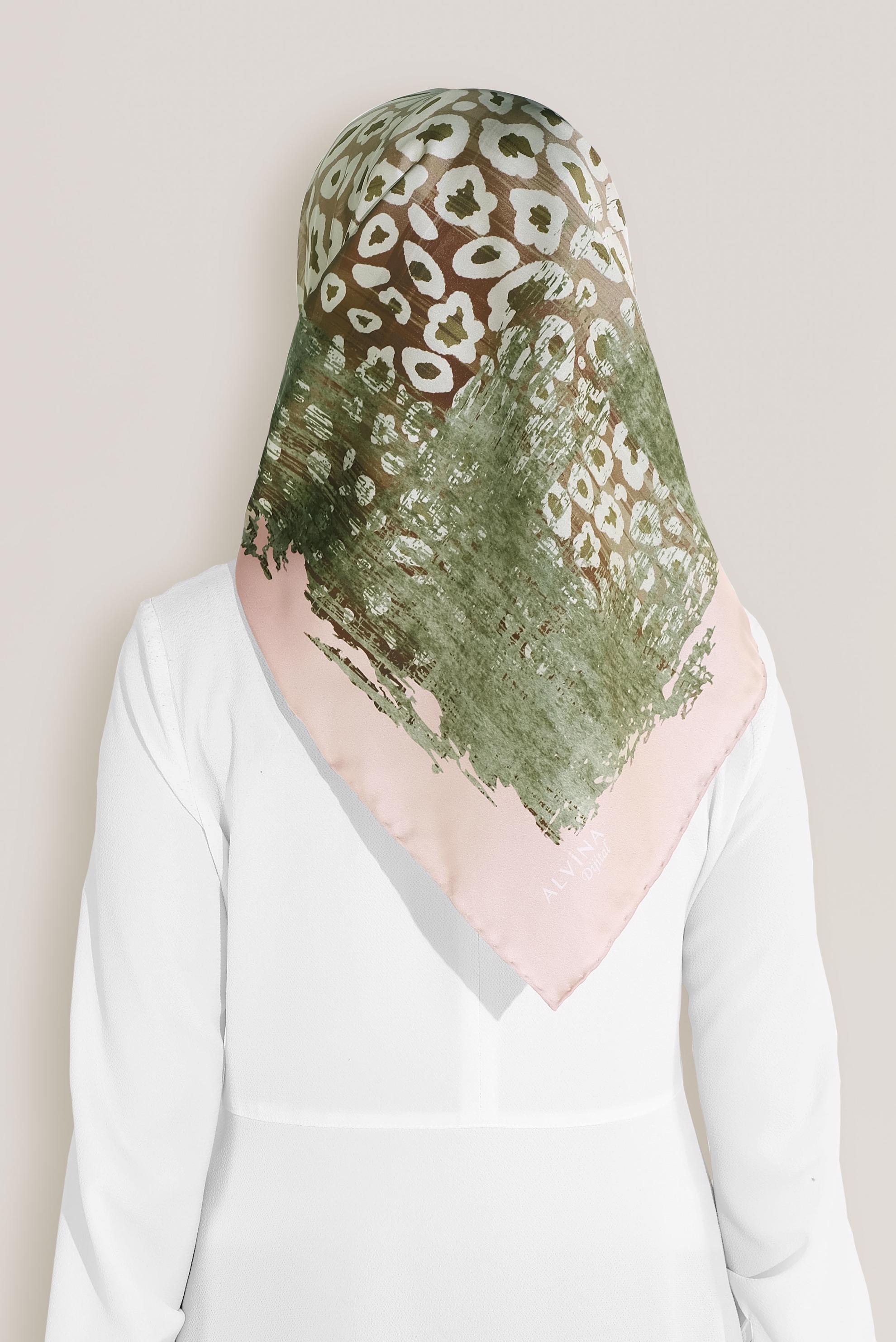 Tesettür giyim PUDRA 8030 ALVİNA DİJİTAL EŞARP