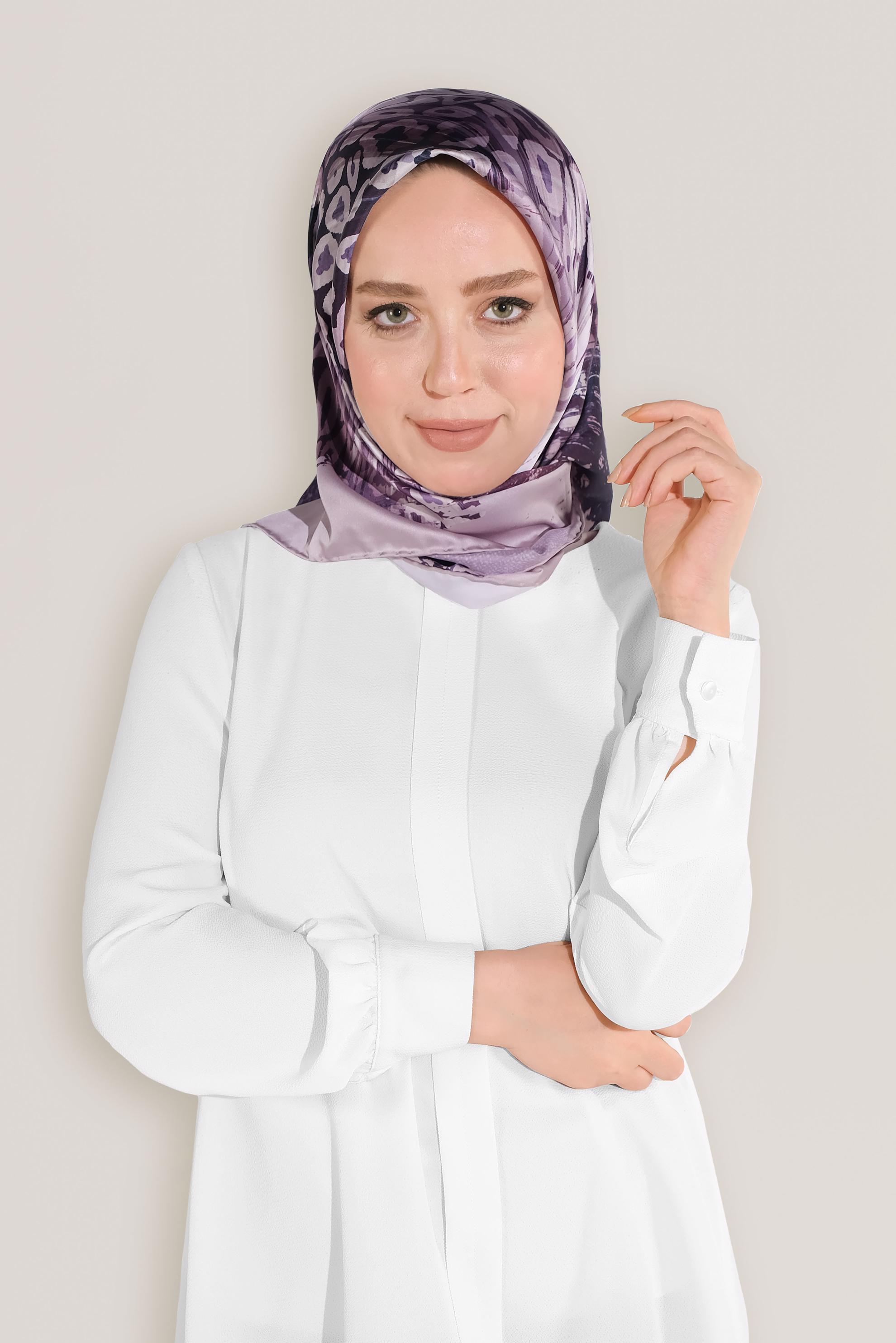 Tesettür giyim MOR 8030 ALVİNA DİJİTAL EŞARP