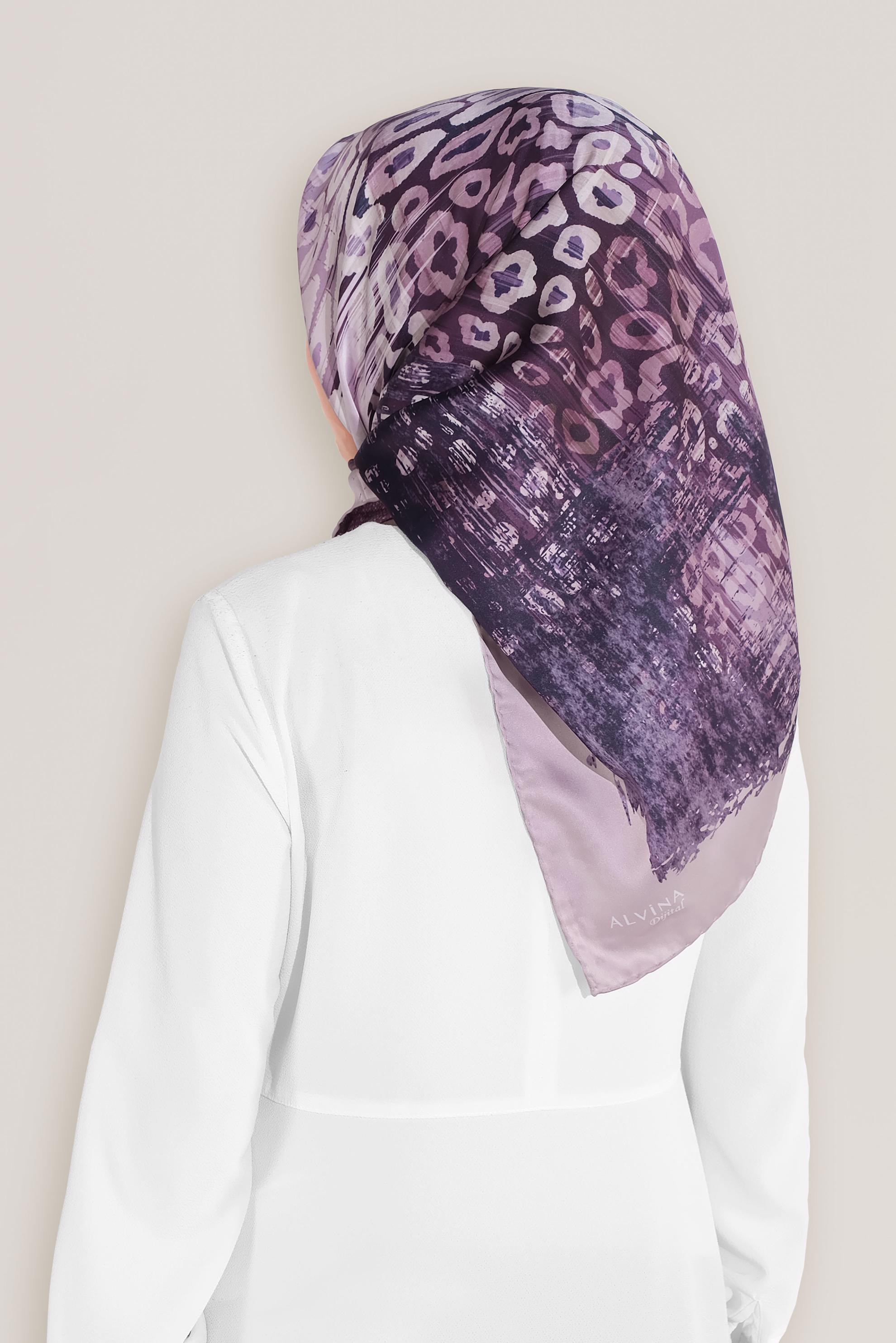 Tesettür giyim MOR 8030 ALVİNA DİJİTAL EŞARP