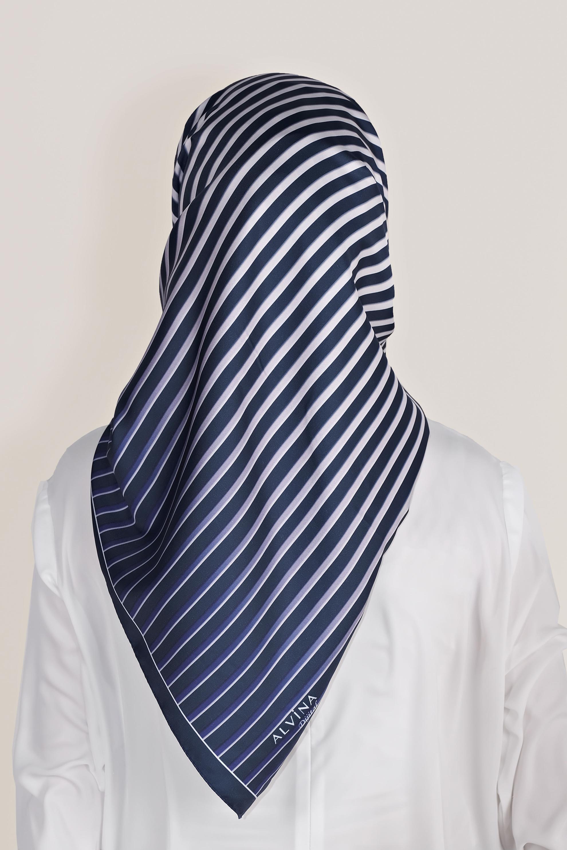 Tesettür giyim MOR ALVİNA DİJİTAL TWİLL EŞARP 8031 