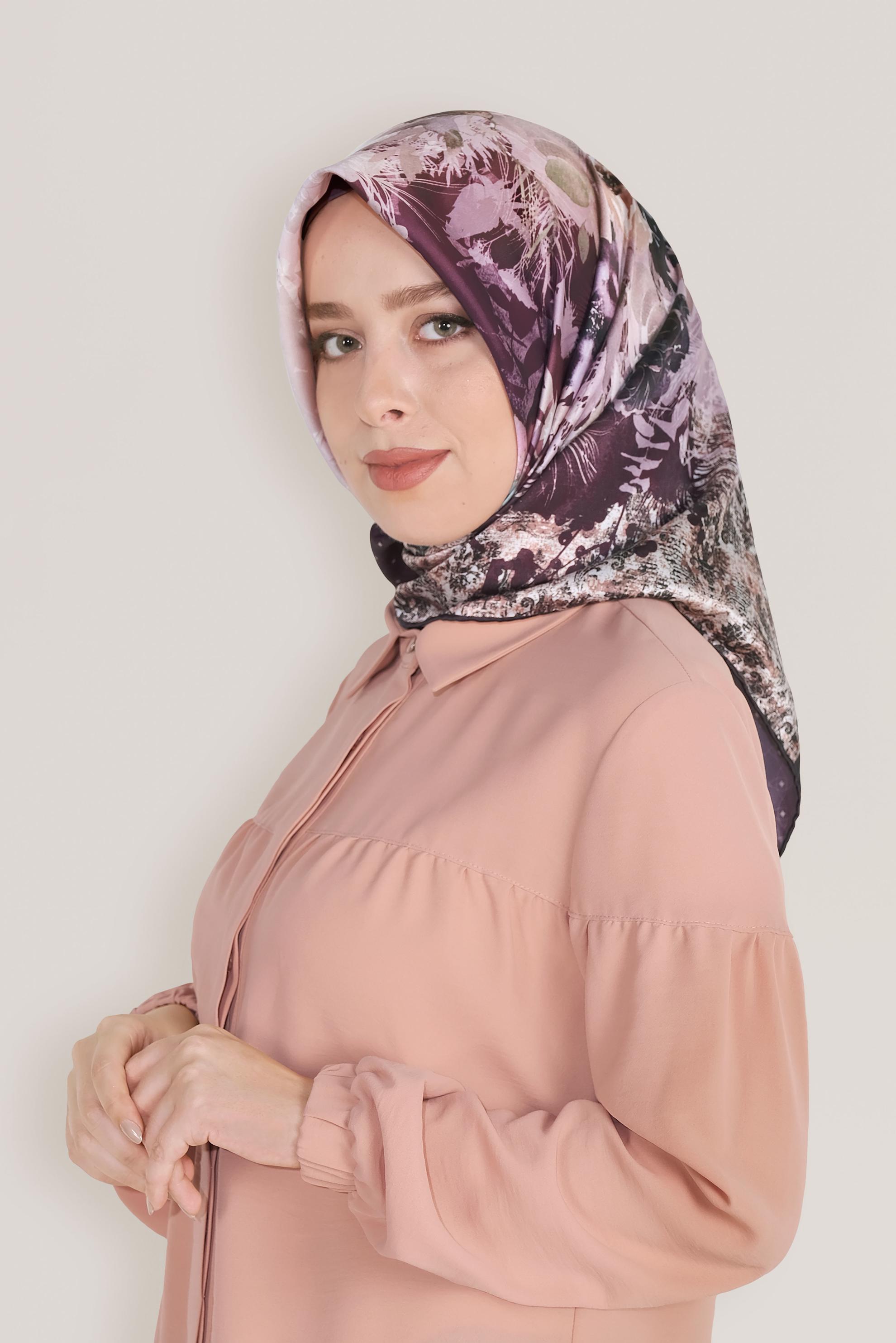 Tesettür giyim PUDRA 8033 ALVİNA DİJİTAL EŞARP
