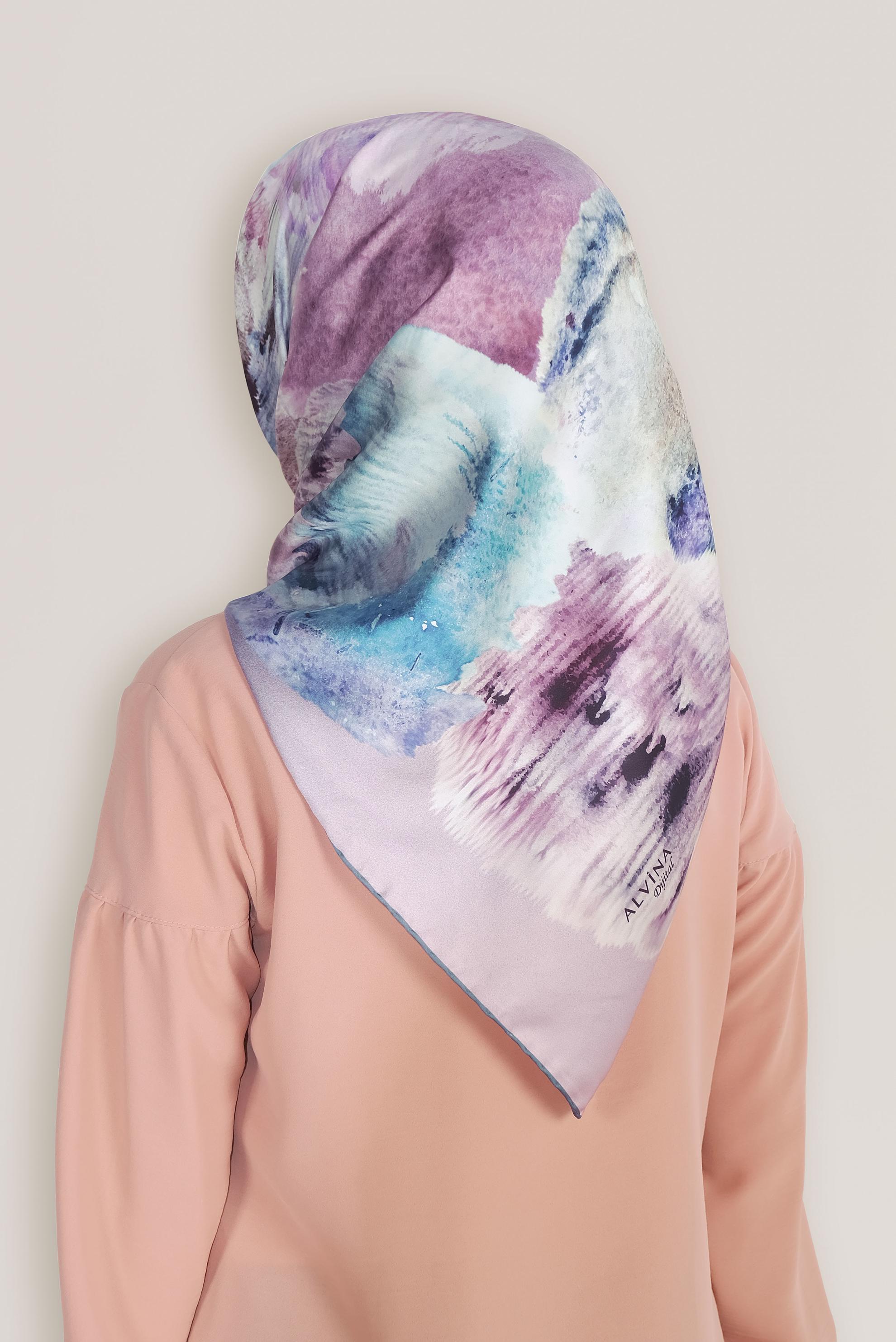 Tesettür giyim MOR 8034 ALVİNA DİJİTAL EŞARP