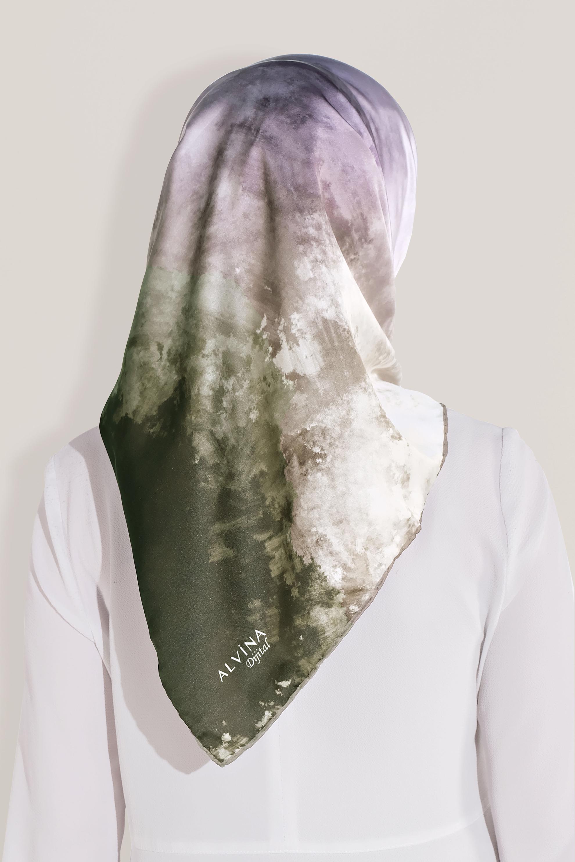 Tesettür giyim MOR 8035 ALVİNA DİJİTAL EŞARP