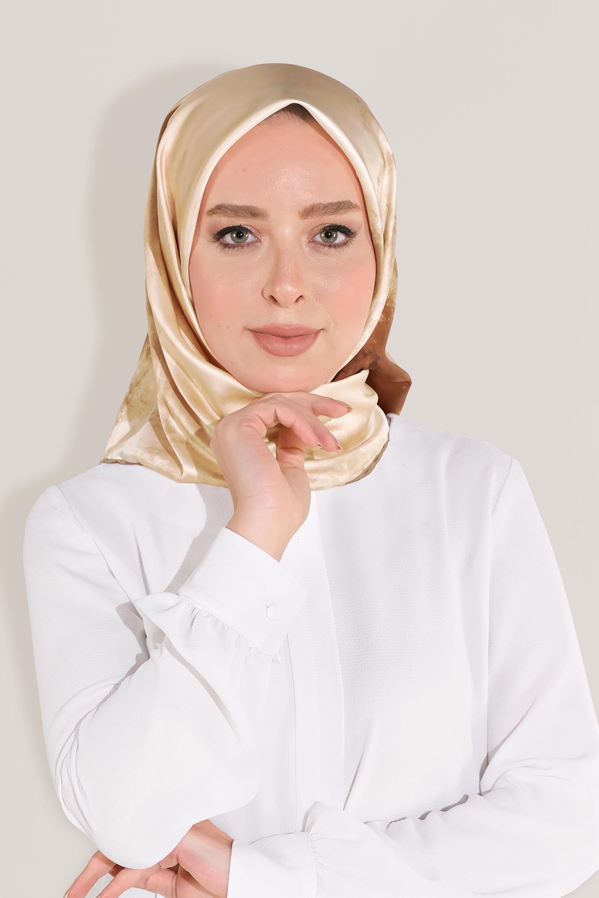 Tesettür giyim PEMBE 8035 ALVİNA DİJİTAL EŞARP