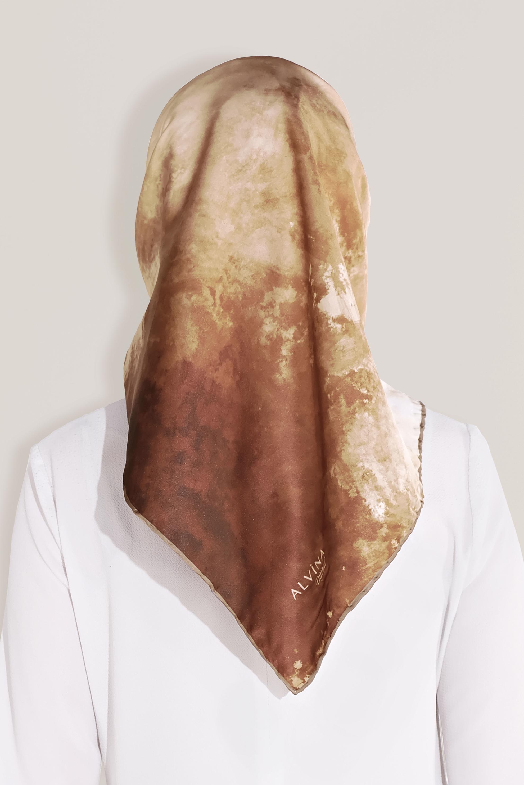 Tesettür giyim PEMBE 8035 ALVİNA DİJİTAL EŞARP