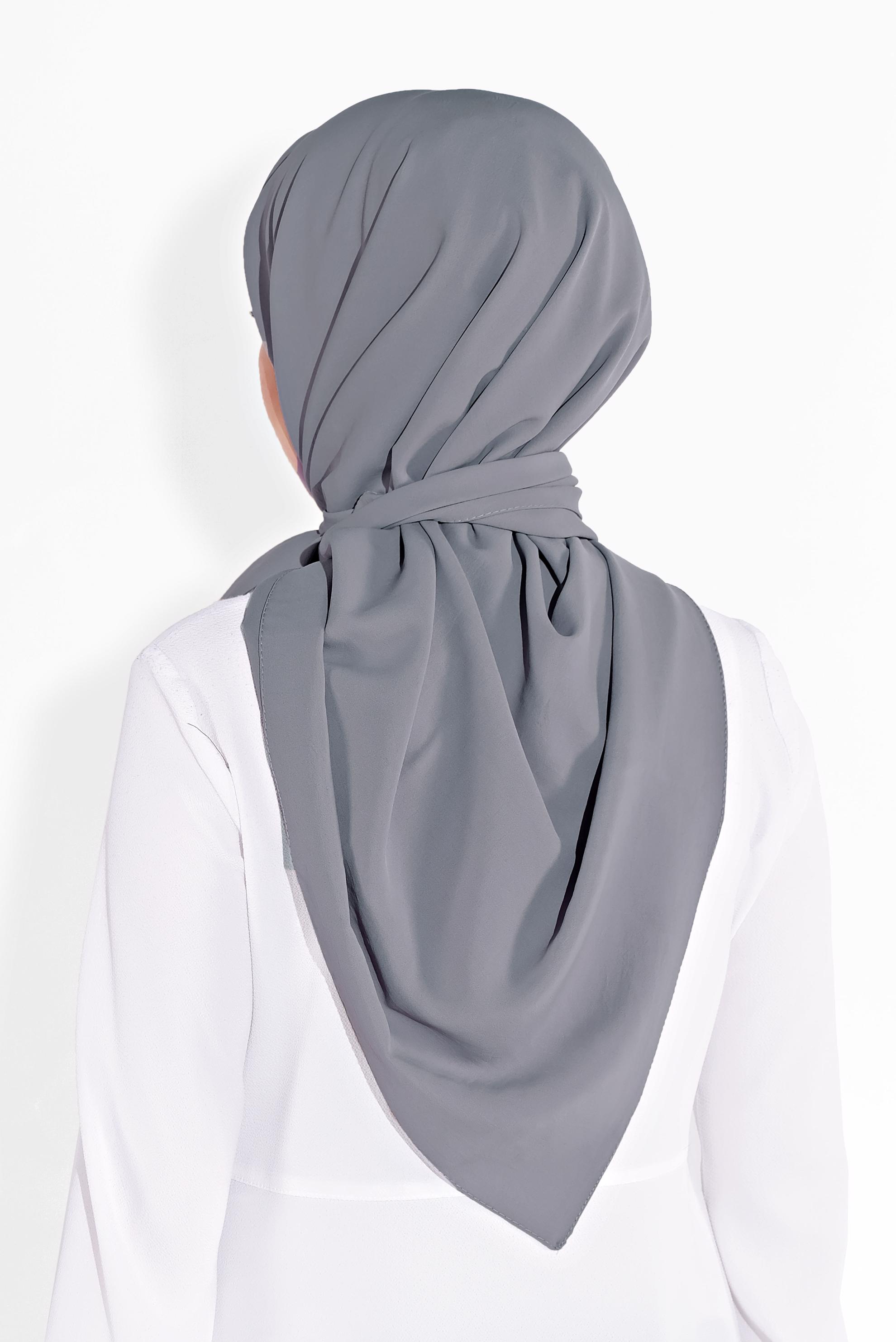 Tesettür giyim GRİ 8037 ALVİNA ARYA EŞARP