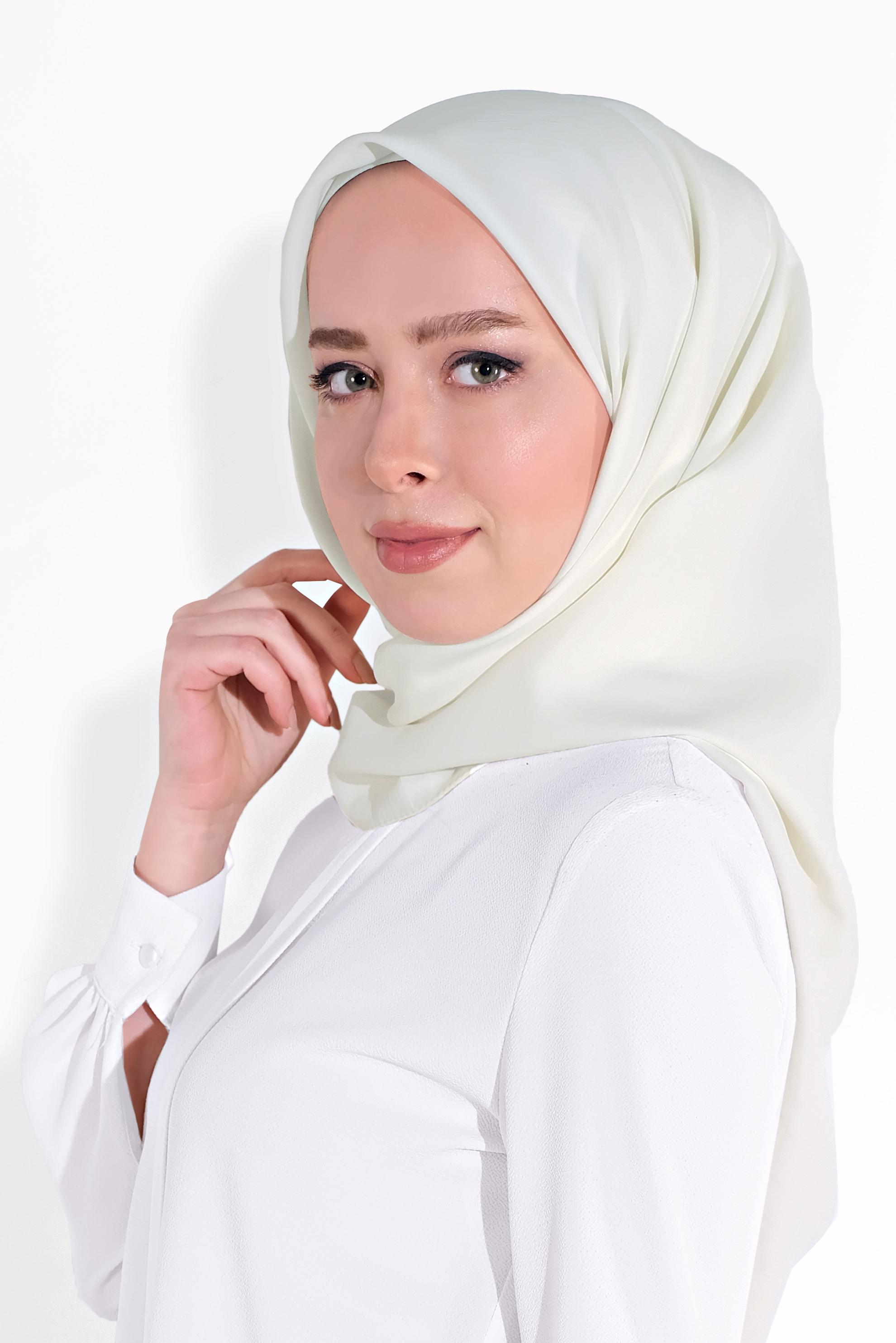 Tesettür giyim EKRU 8037 ALVİNA ARYA EŞARP