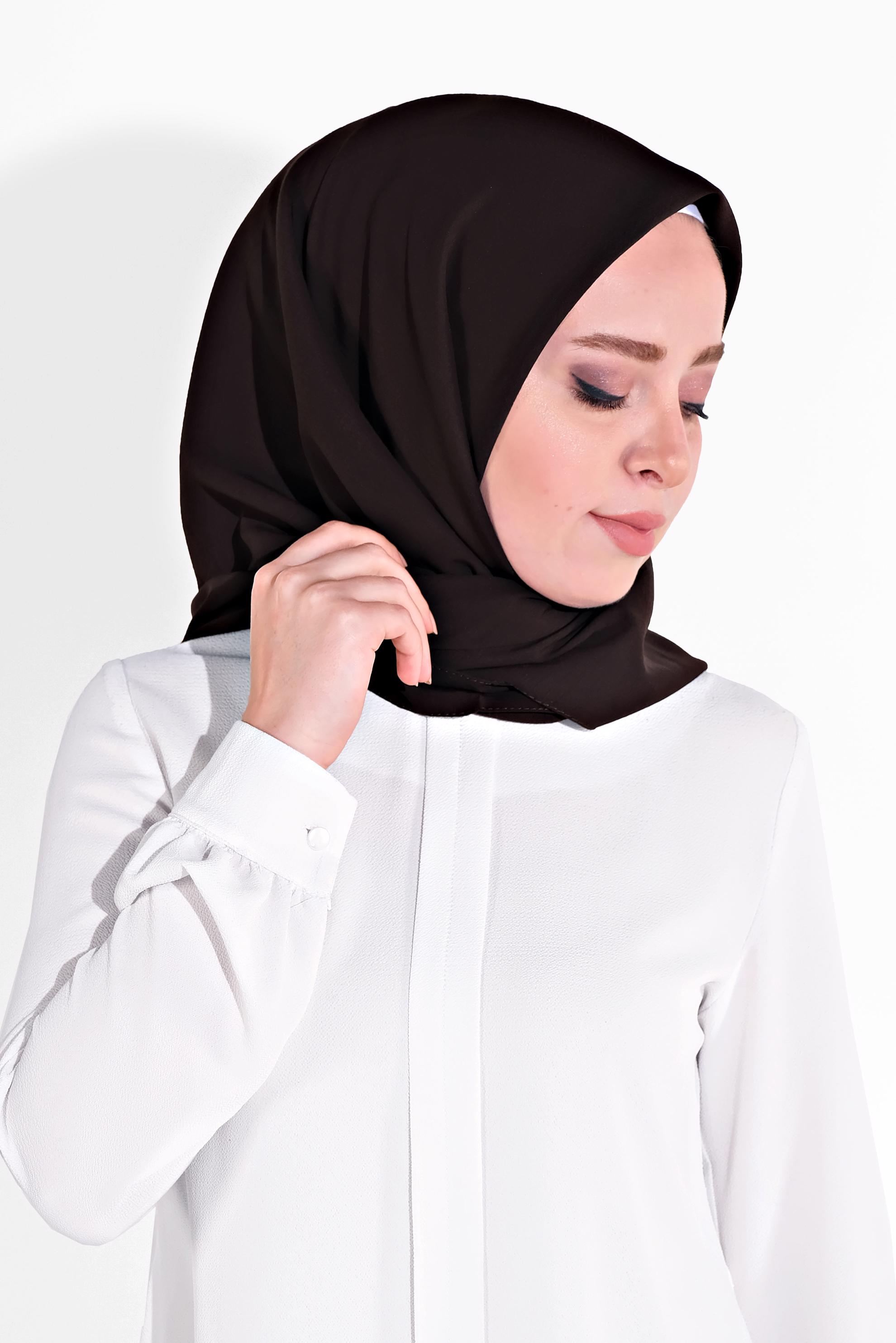 Tesettür giyim KAHVE 8037 ALVİNA ARYA EŞARP