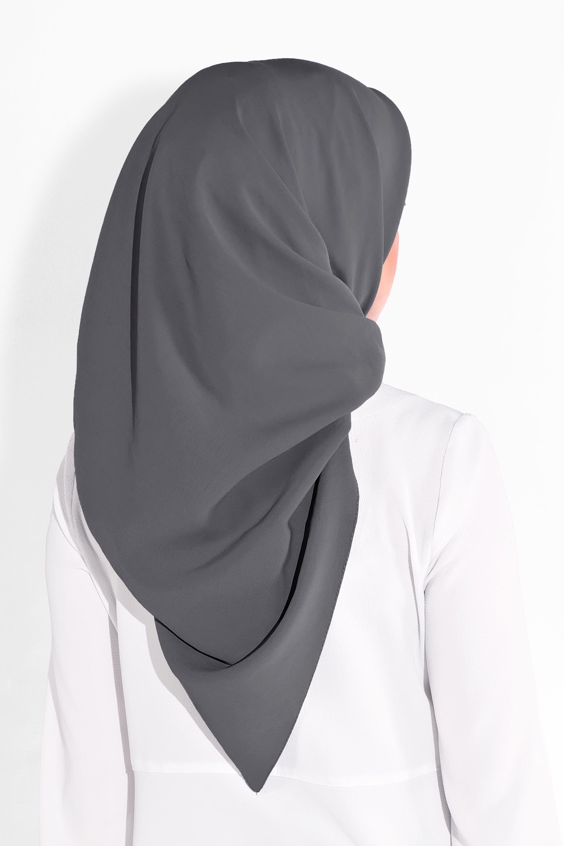 Tesettür giyim GRİ 8037 ALVİNA ARYA EŞARP